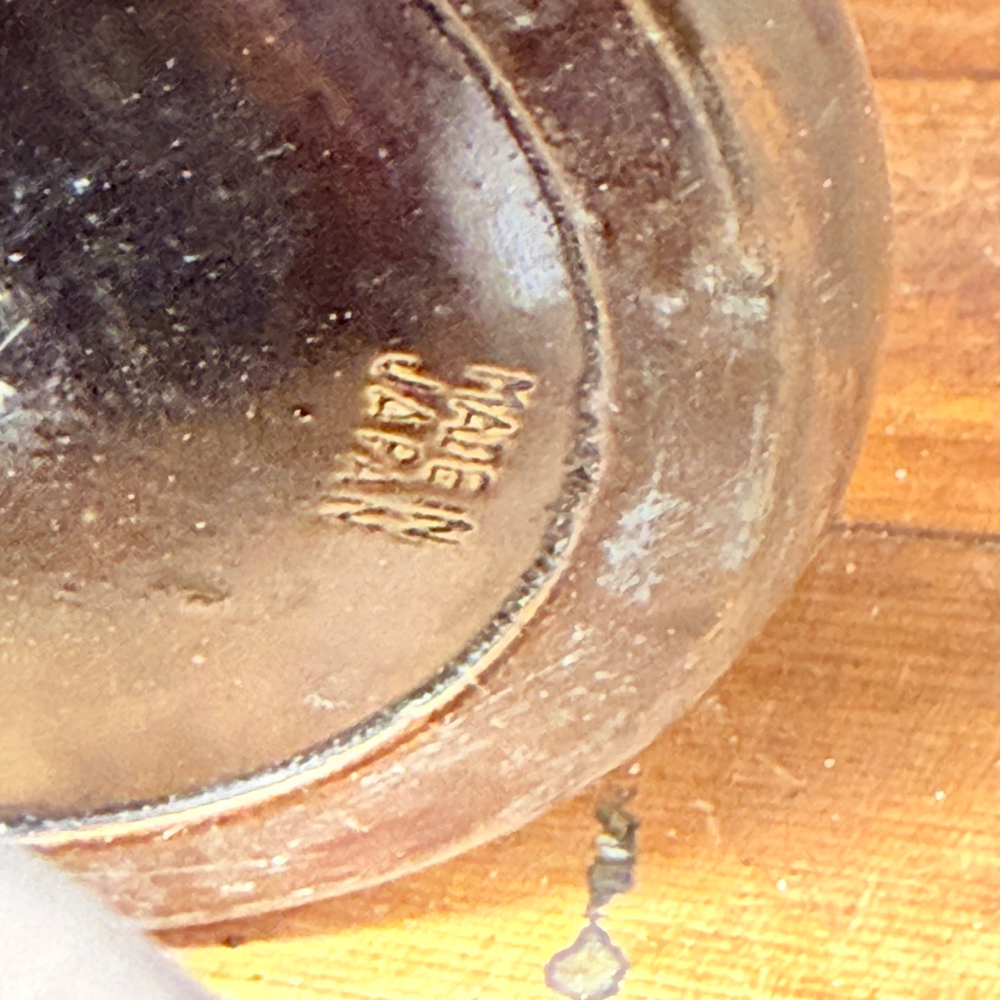 Brown Asian Ceramic Lamp with Cherry Blossoms