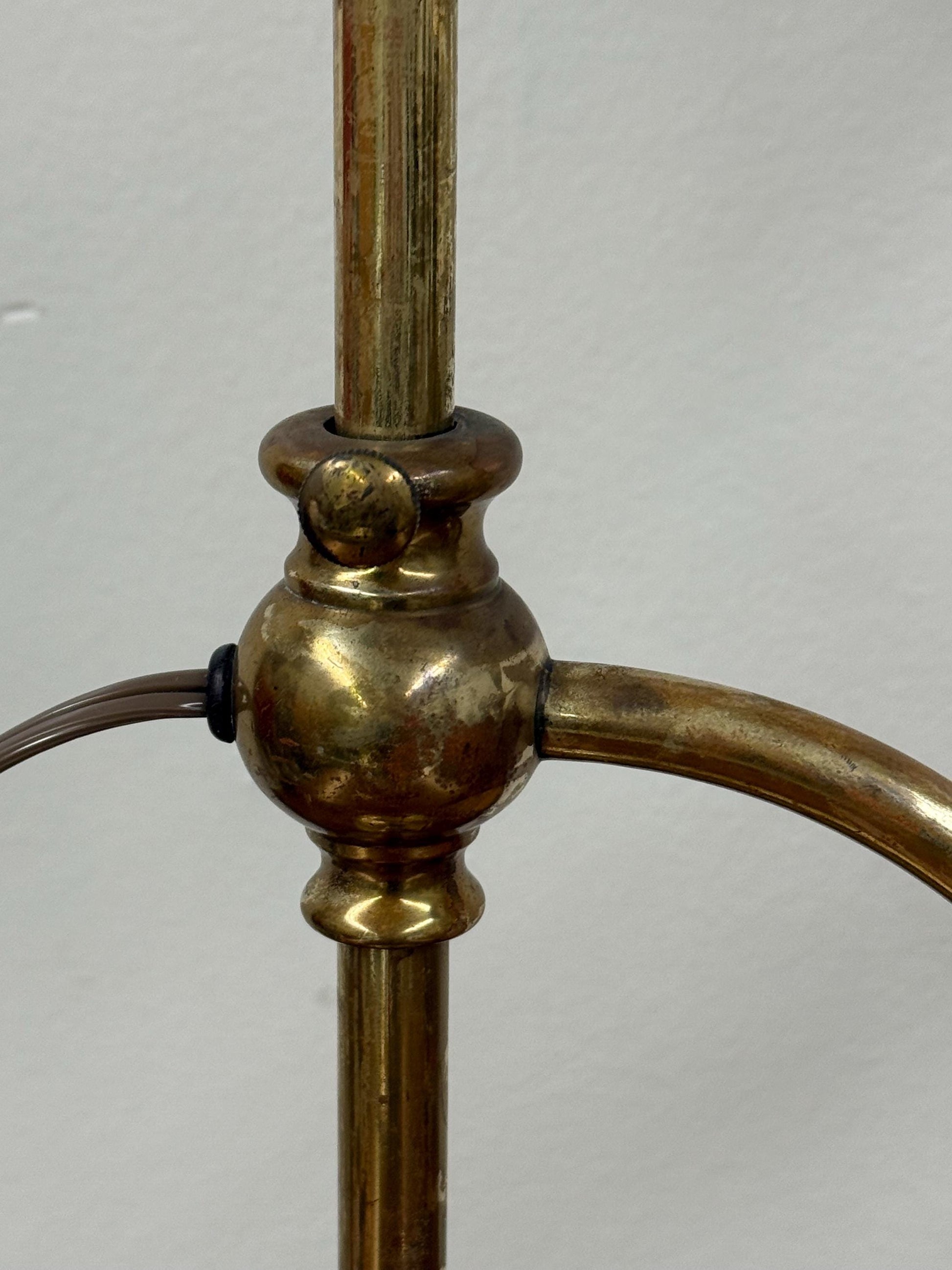 Refurbished Vintage Brass Student Lamp