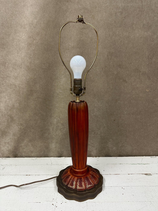 French Ceramic Art Nouveau Lamp