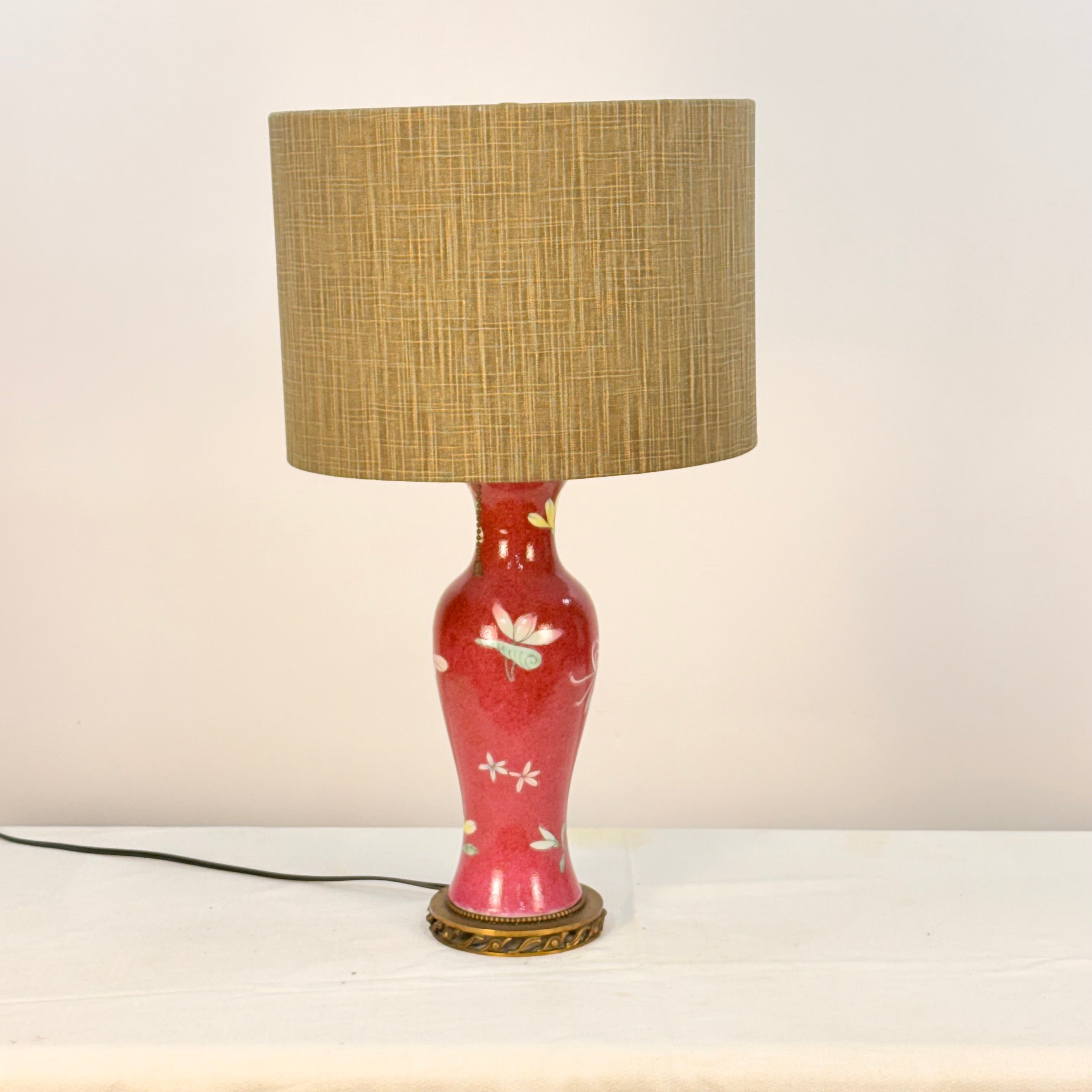 Vintage Asian Vase Lamp