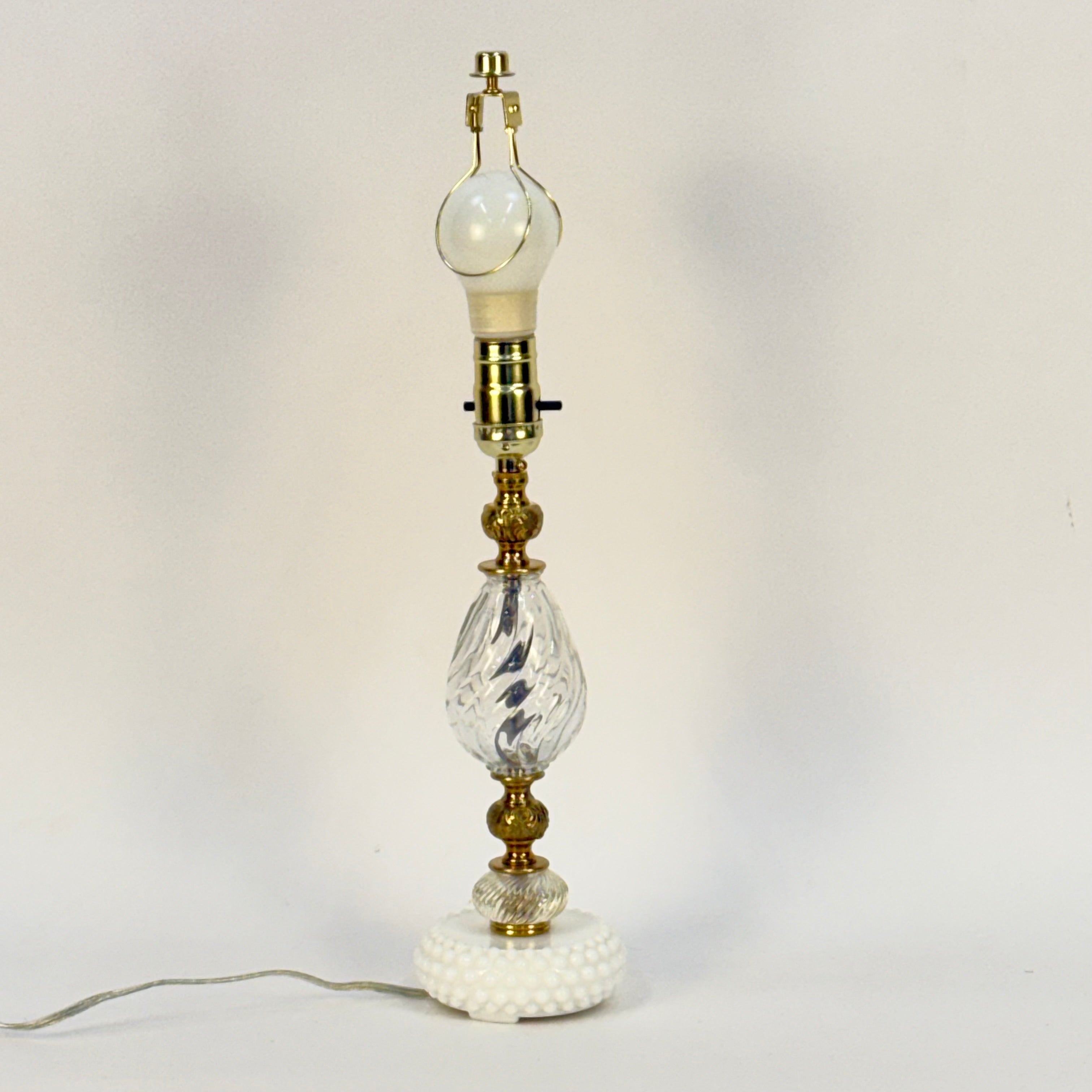 Brassy and Glassy Custom Built Lamp