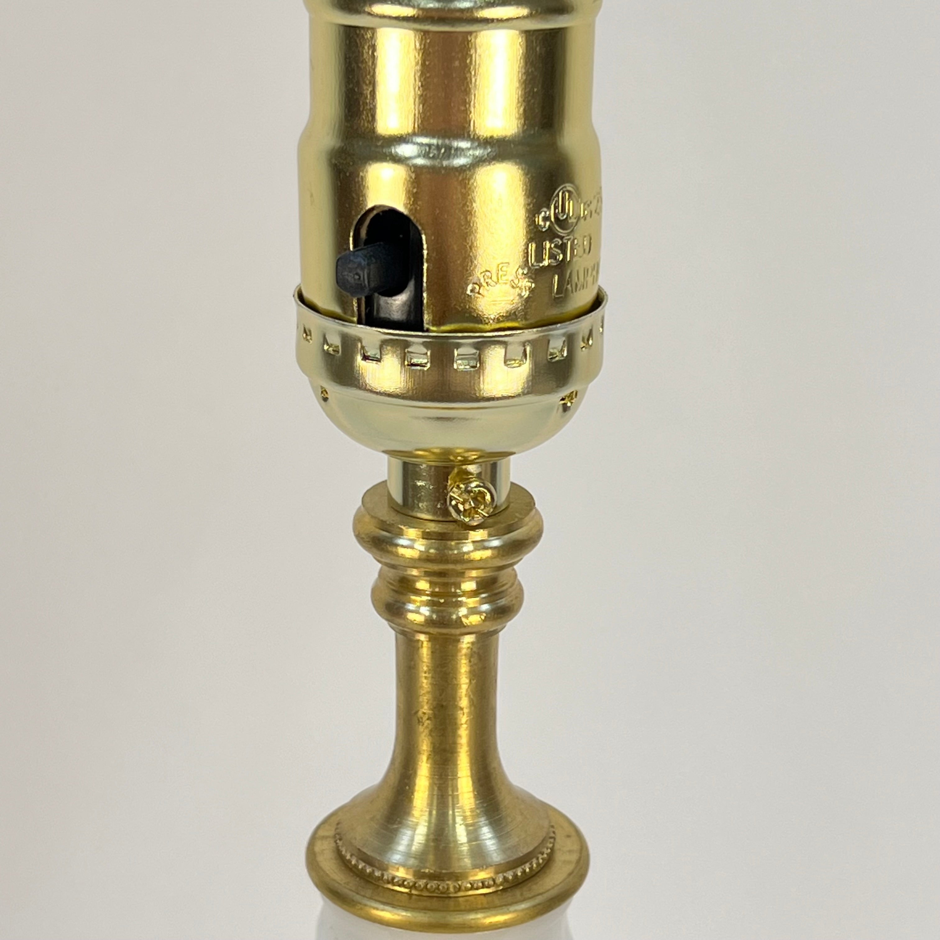 Xanthe  - Custom Built Milk Glass and Brass Lamp