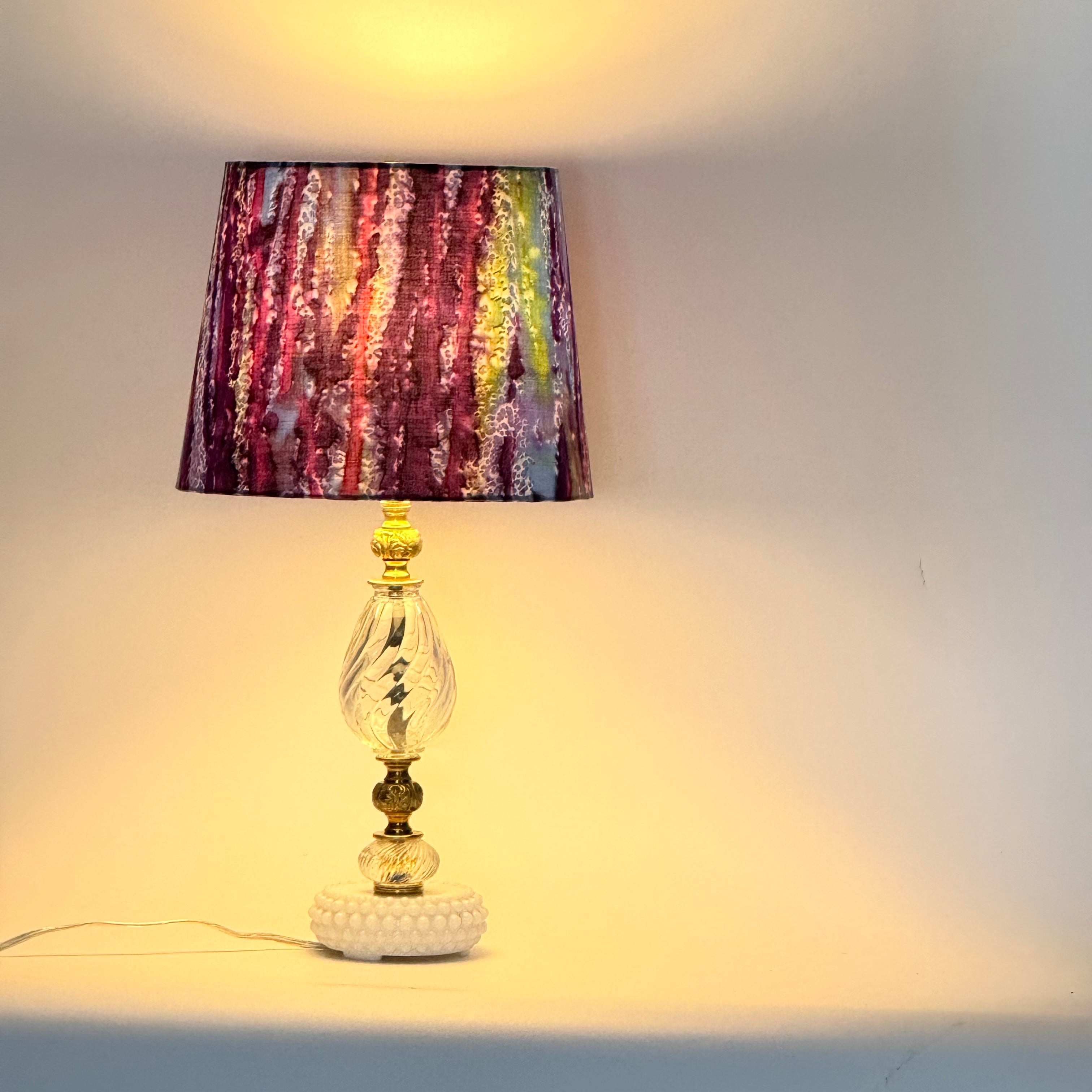 Brassy and Glassy Custom Built Lamp