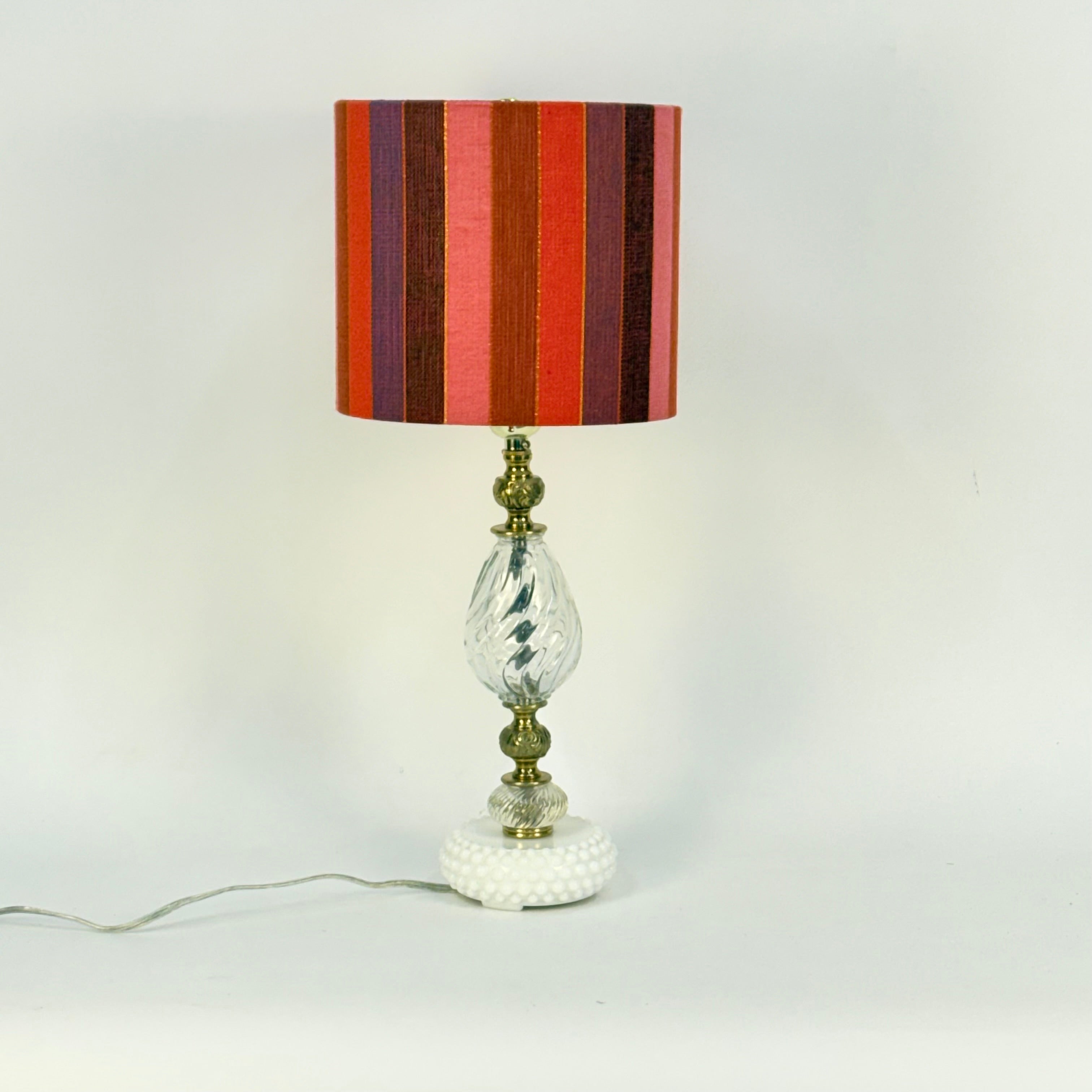 Brassy and Glassy Custom Built Lamp