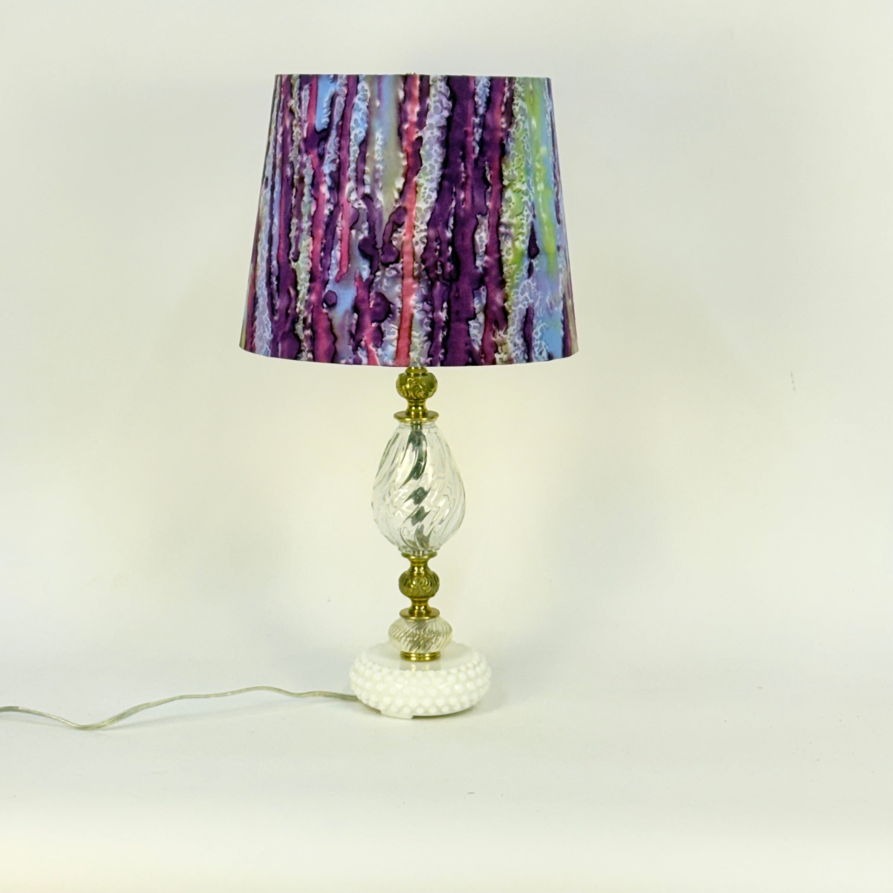 Brassy and Glassy Custom Built Lamp