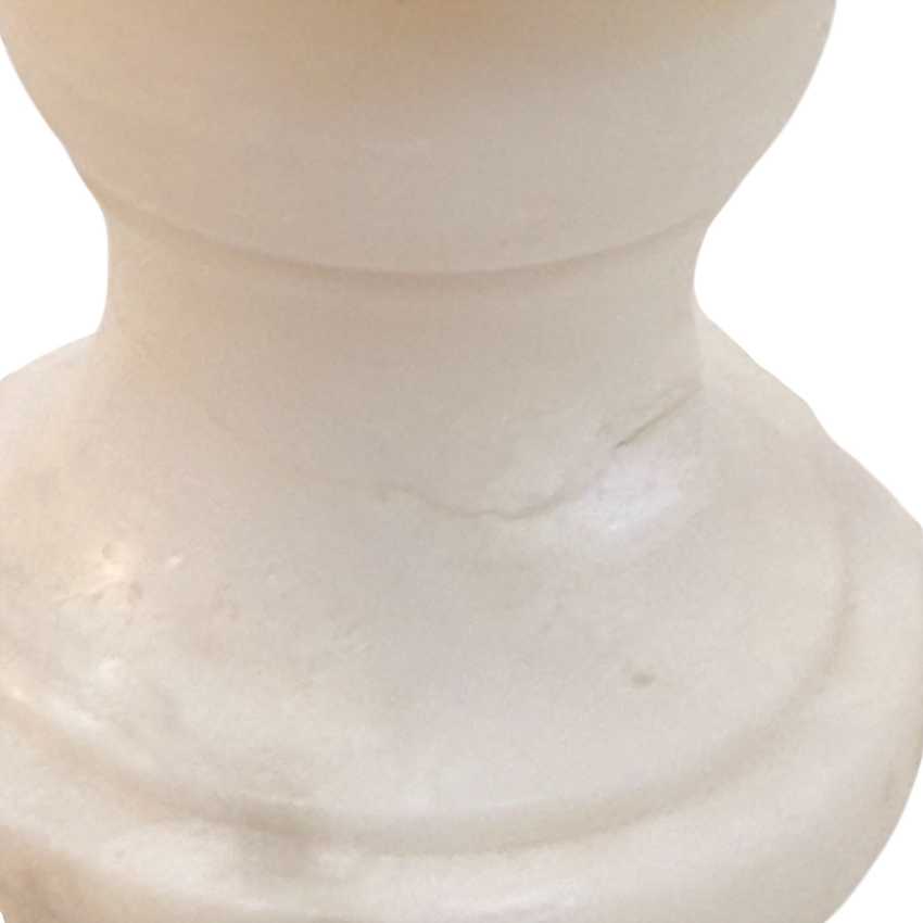 Vintage Carved Alabaster &amp; Marble Table Lamp Floral Urn 25” Restored