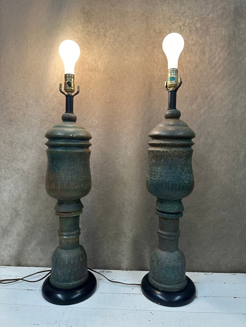 Aldo Londi for Bitossi Monumental Lamps - PAIR