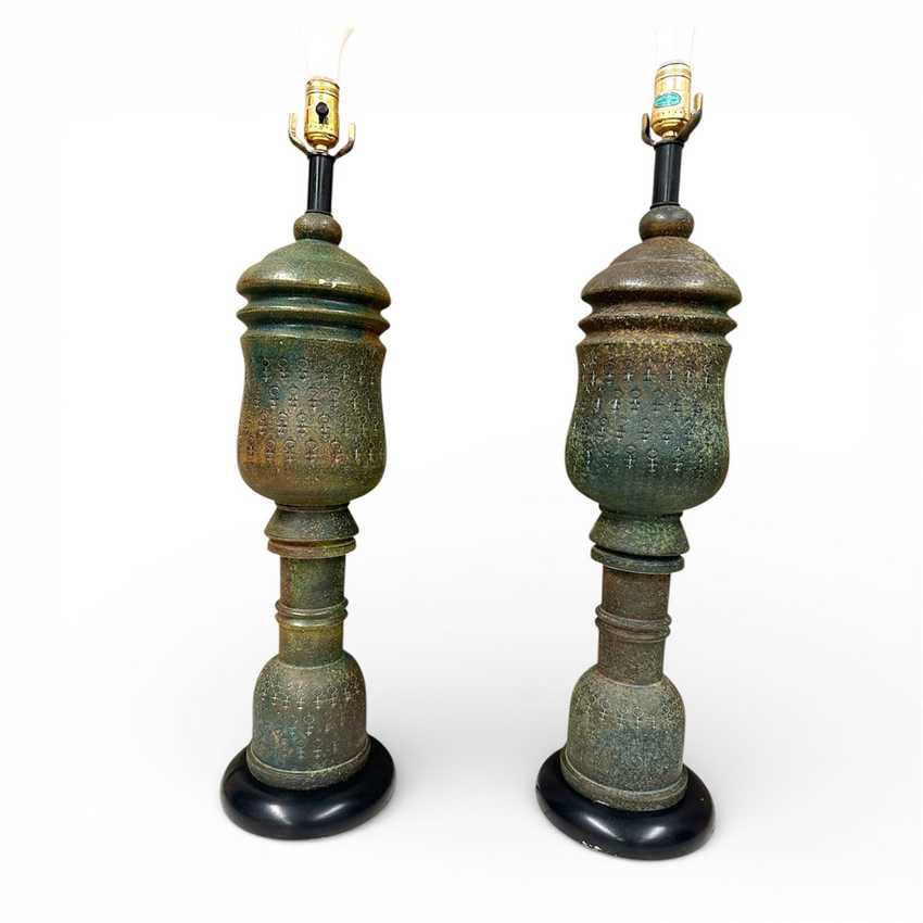 Aldo Londi for Bitossi Monumental Lamps - PAIR