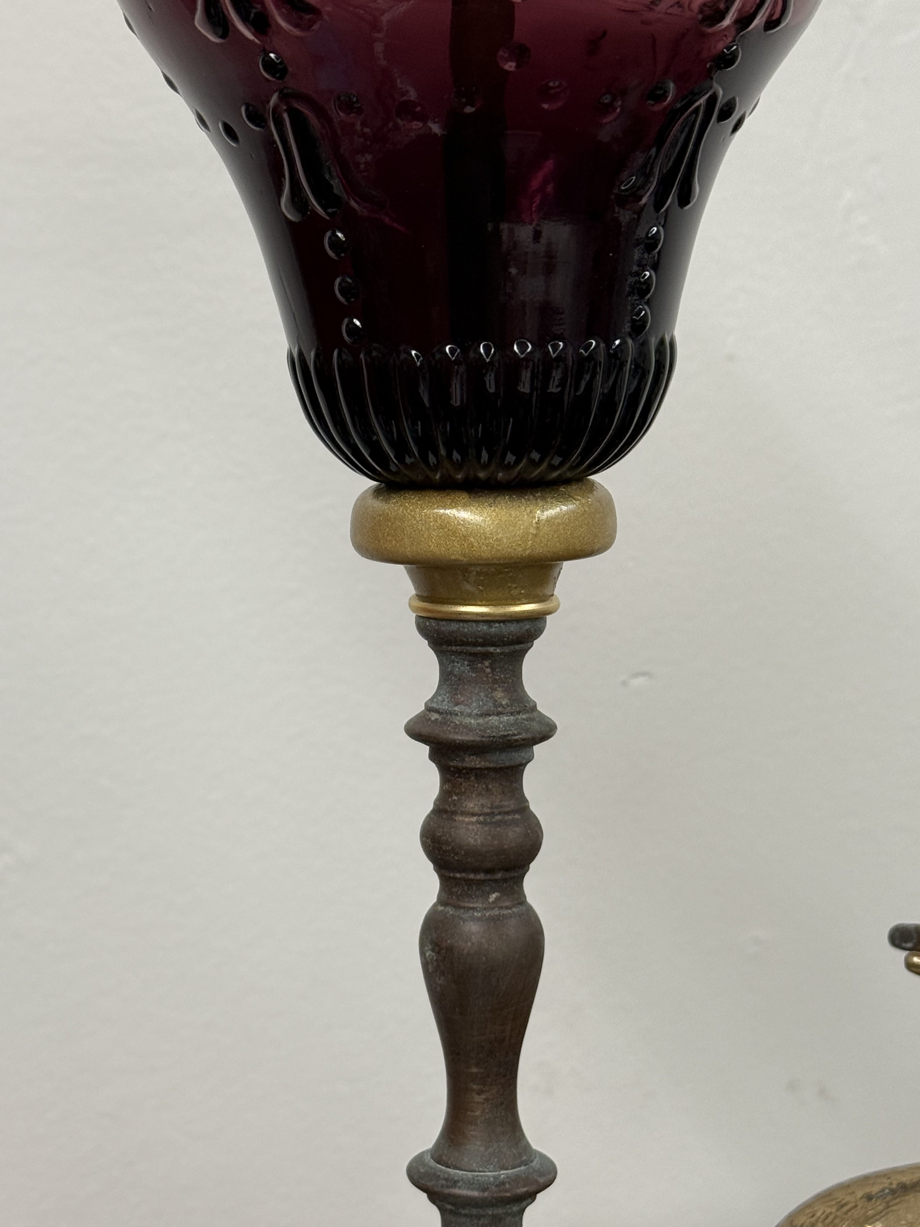 Amethyst Glass Custom Built Lamp