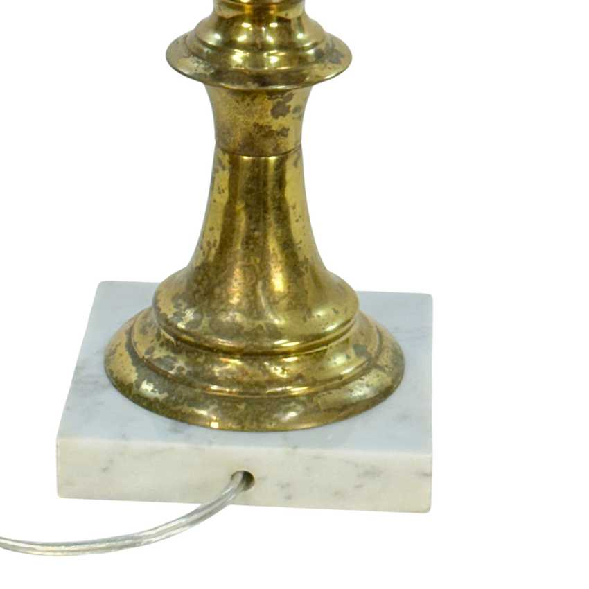 Vintage Amethyst Glass Table Lamp, Purple Thumbprint Glass Lamp, Brass Marble Base Lamp, Hollywood Regency Lighting