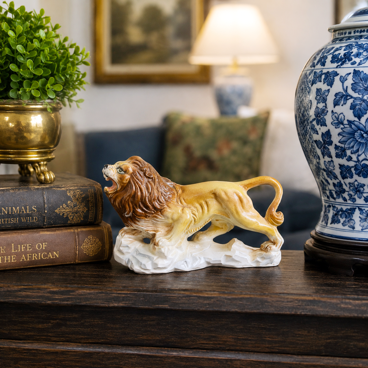Vintage Artmark Ceramic Lion, Made in Japan