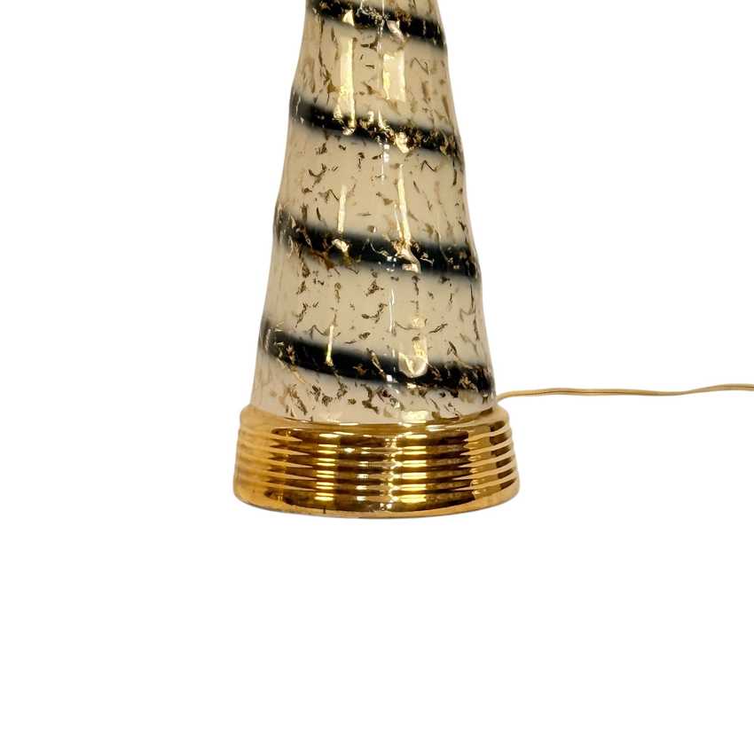 Atomic Swirl Lamp Pair, Mid Century Decorative Table Lamp Pair, Retro Space Age Atomic Lighting Pair, Fiberglass Shades