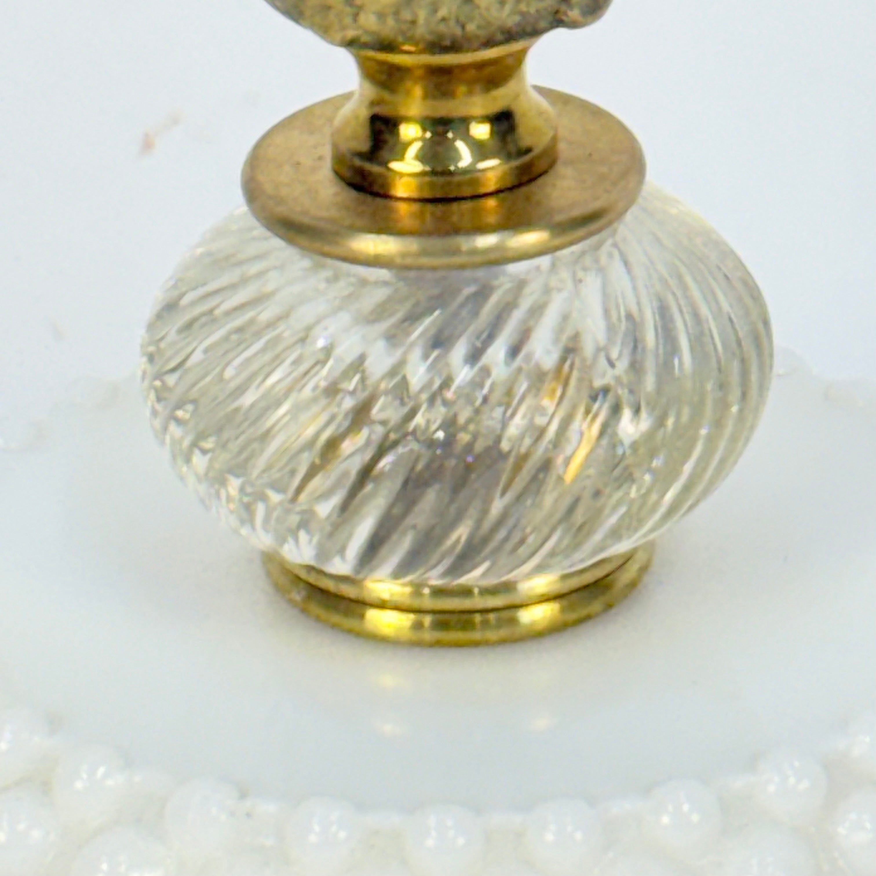 Brassy and Glassy Custom Built Lamp