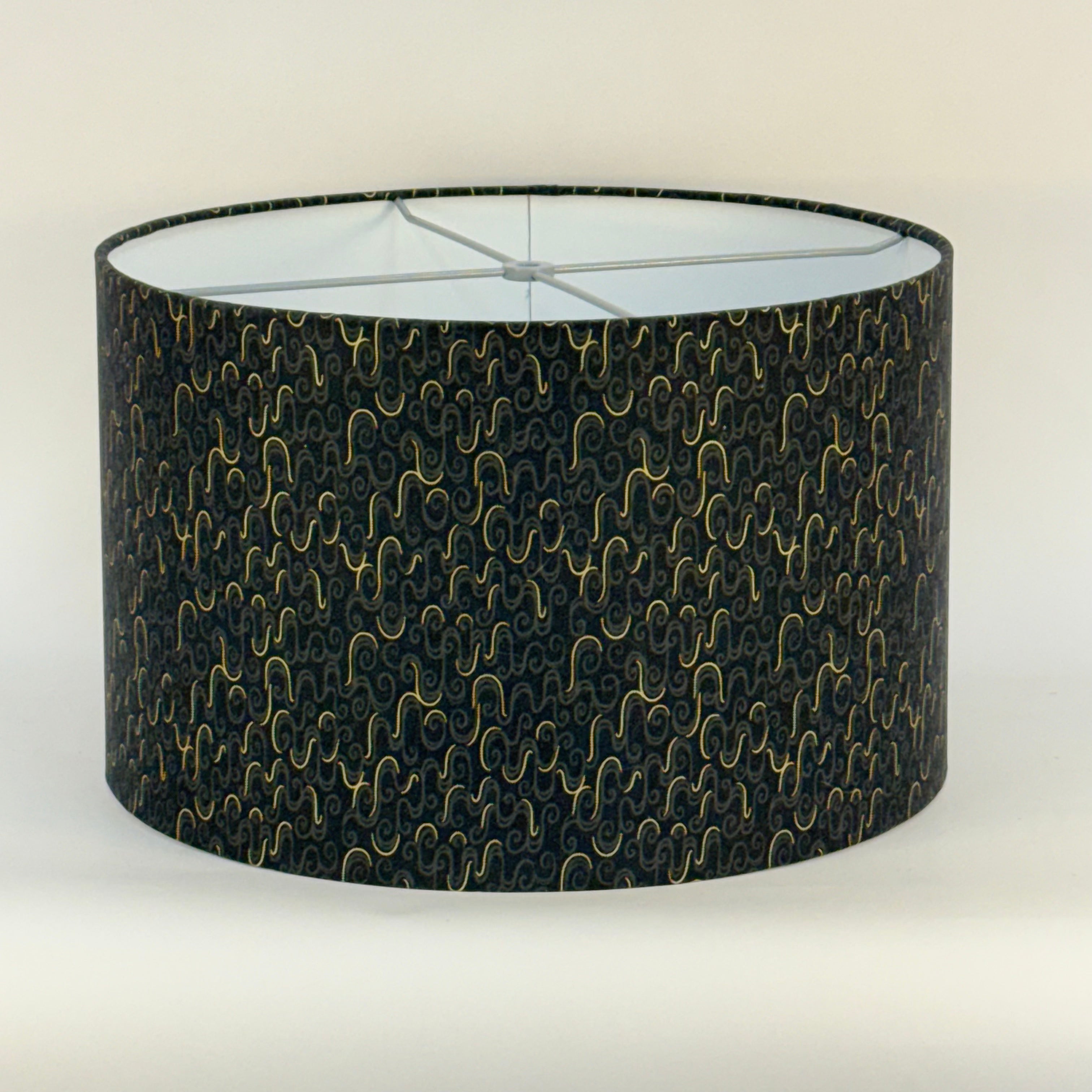 Black  and Gold Metallic  - 16 inch Drum Shade