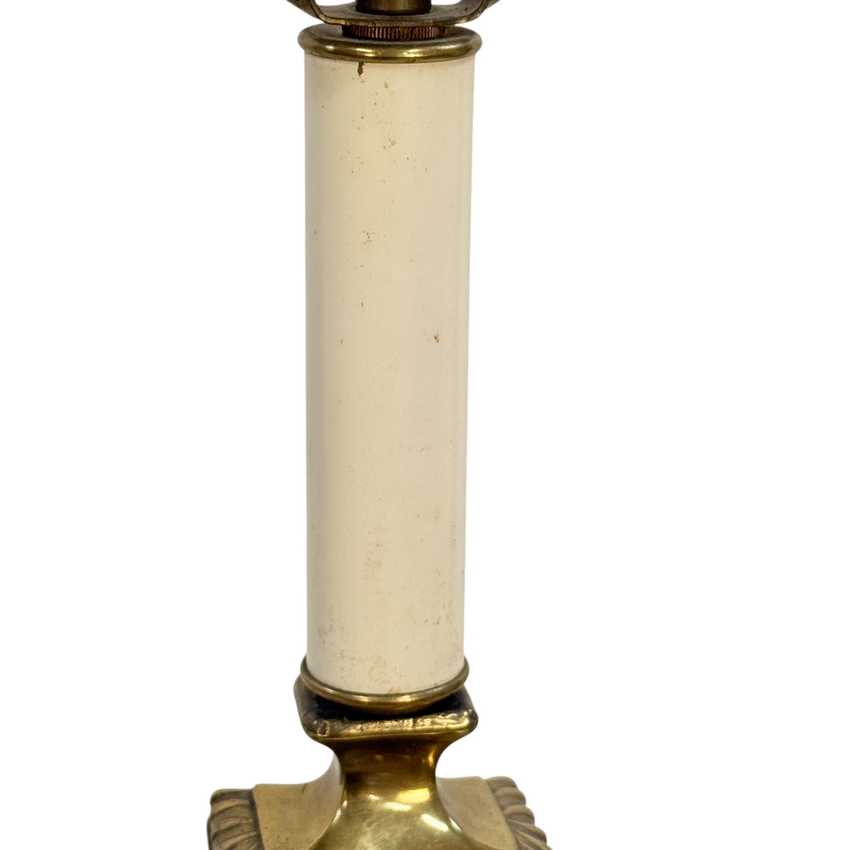 Pair of Vintage Brass Candlestick Table Lamps – Neoclassical Hollywood Regency Lamps – Marble Bases – 3 Way Lighting