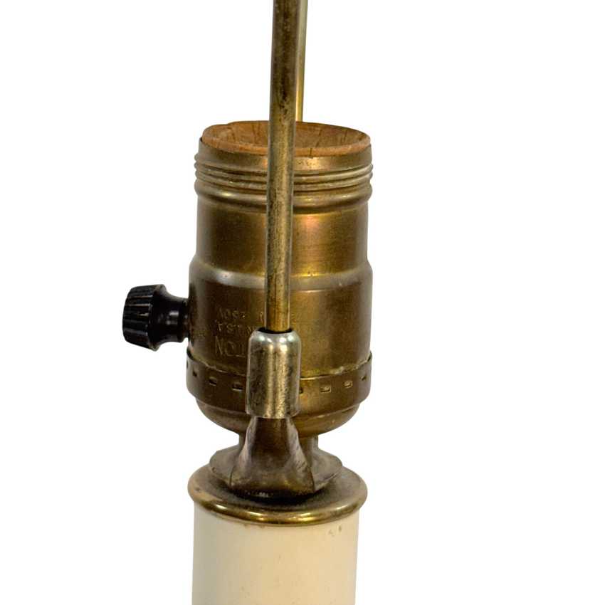 Pair of Vintage Brass Candlestick Table Lamps – Neoclassical Hollywood Regency Lamps – Marble Bases – 3 Way Lighting
