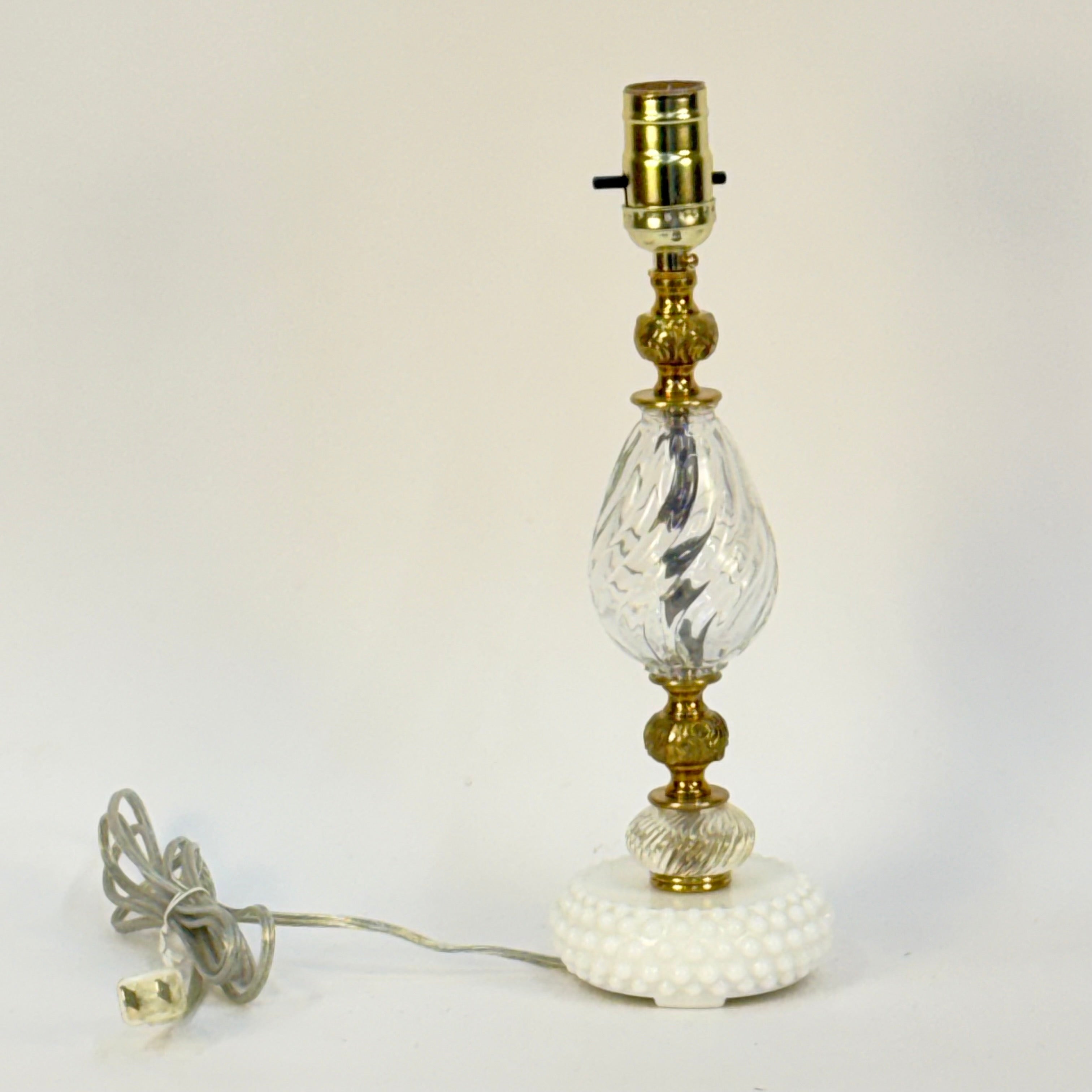 Brassy and Glassy Custom Built Lamp