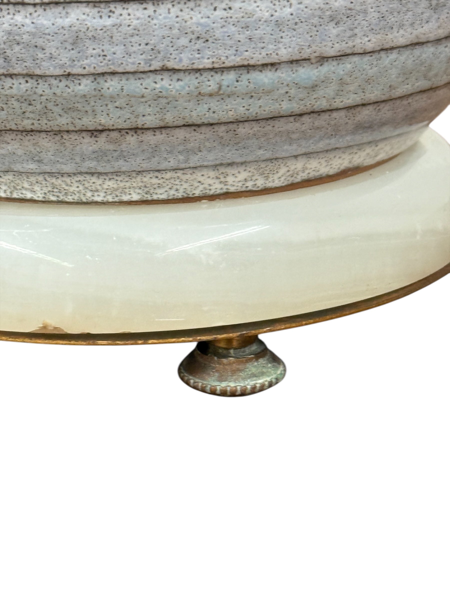 Blue Floral Pottery Vase Lamp