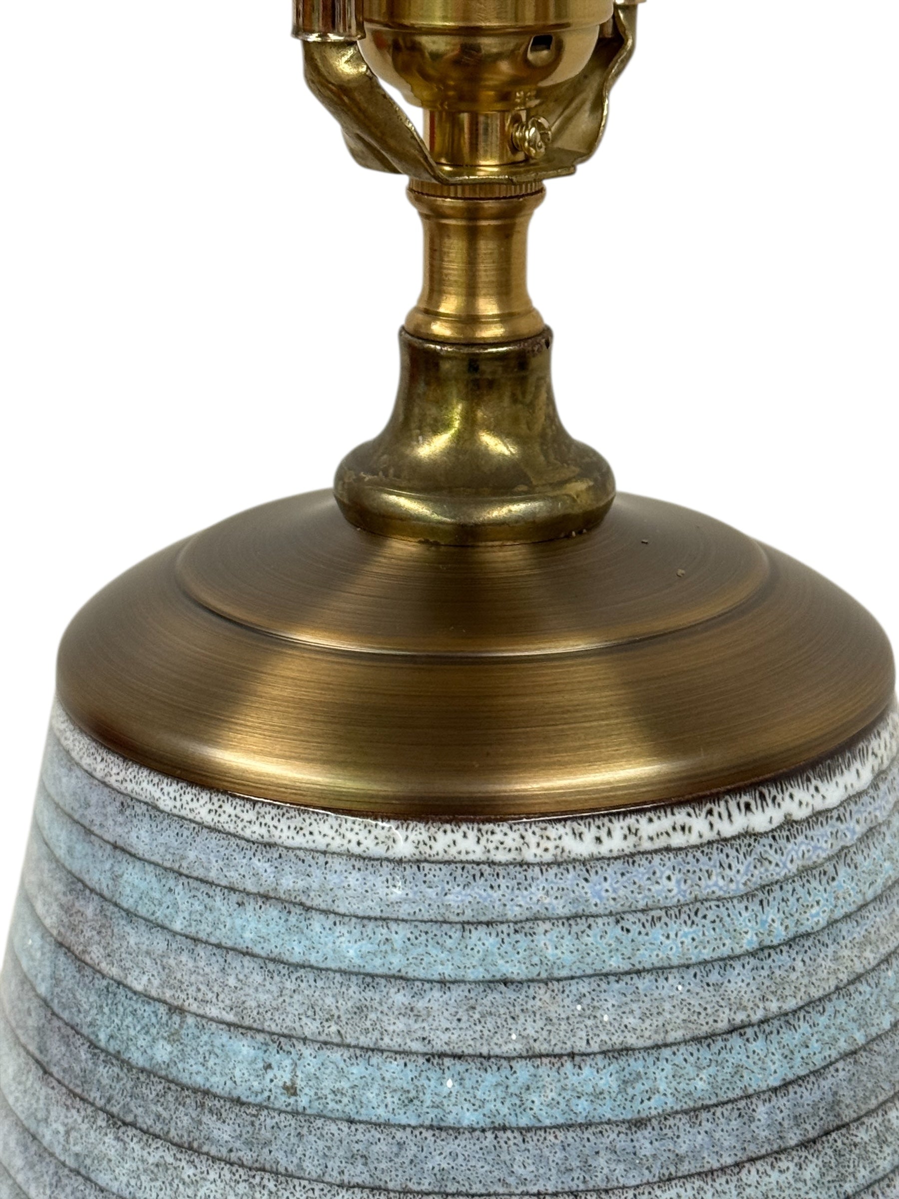 Blue Floral Pottery Vase Lamp