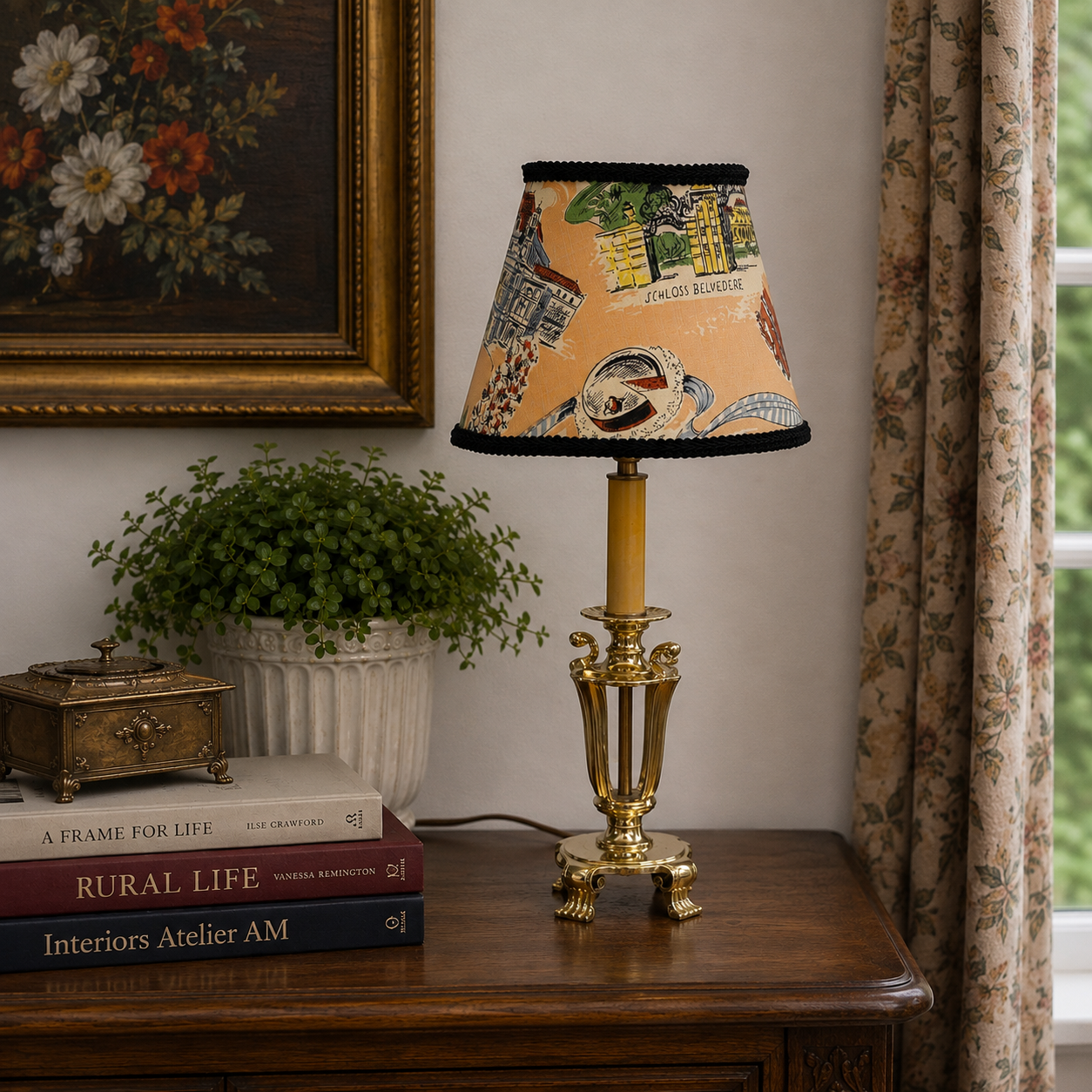 Vintage Brass Candlestick Table Lamp | Hollywood Regency Accent Lamp | 20" Brass Lamp