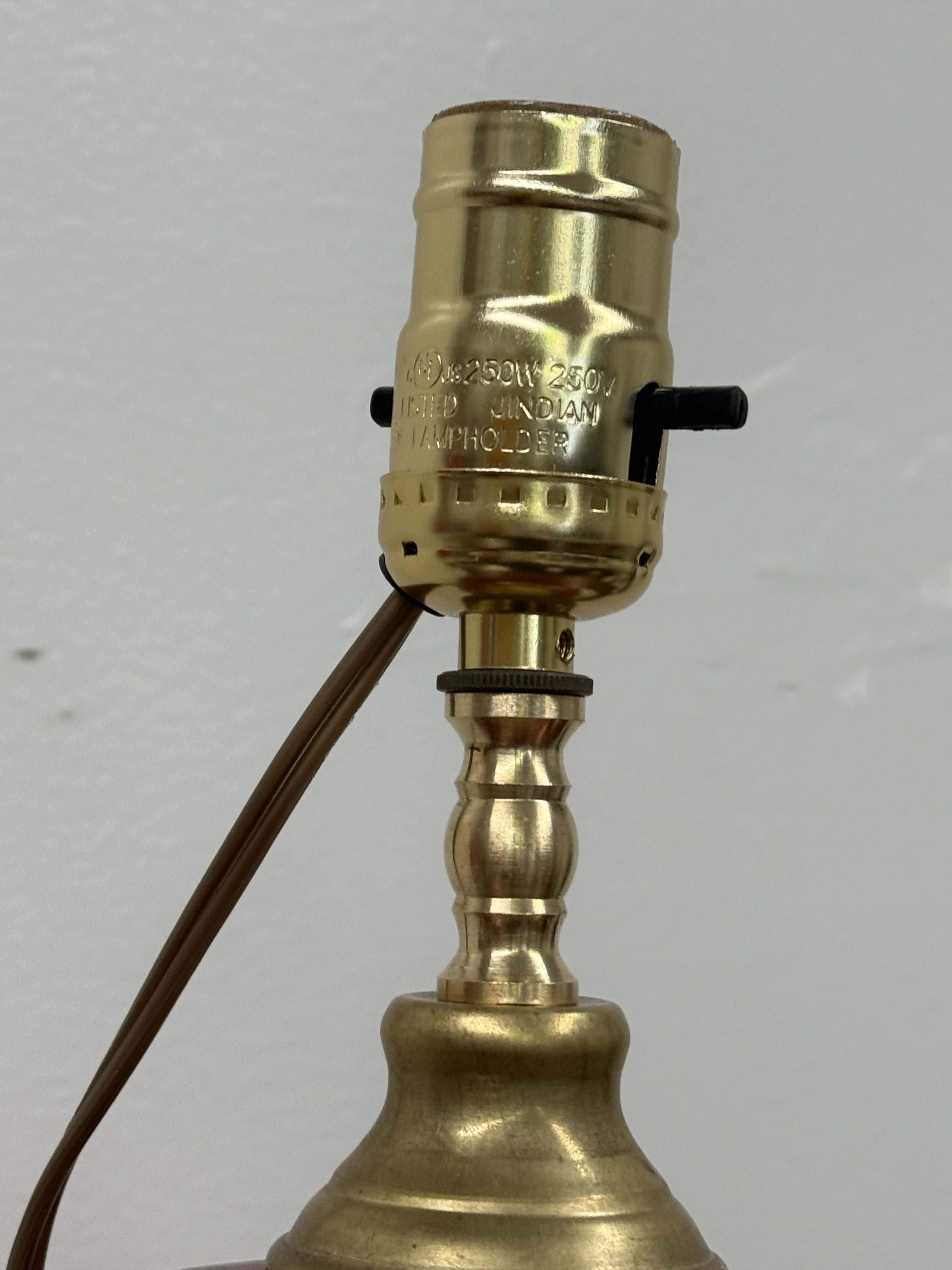 Custom Built Cranberry Glass Lamp