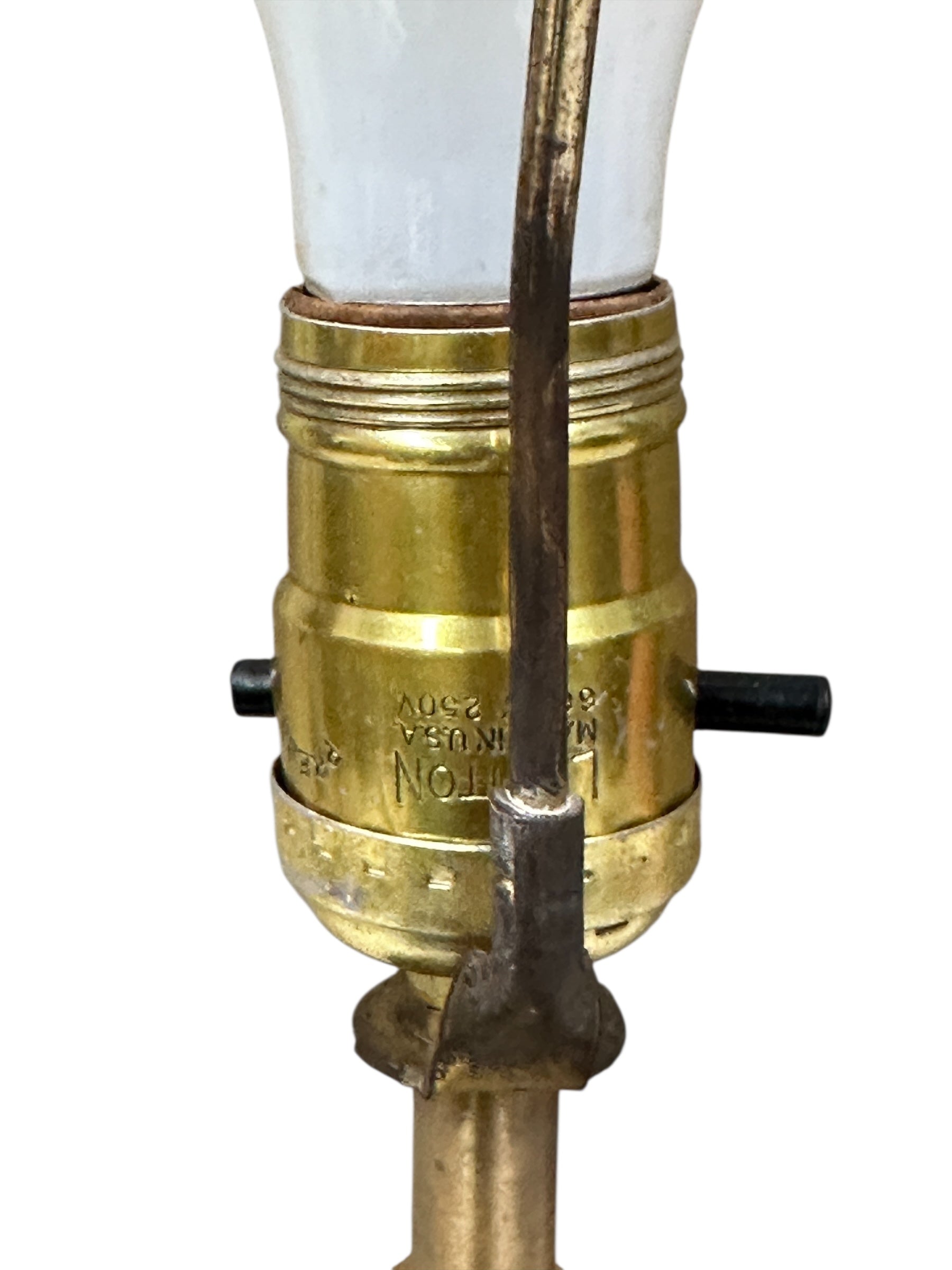 Cranberry Cut to Clear Czech Glass Lamp