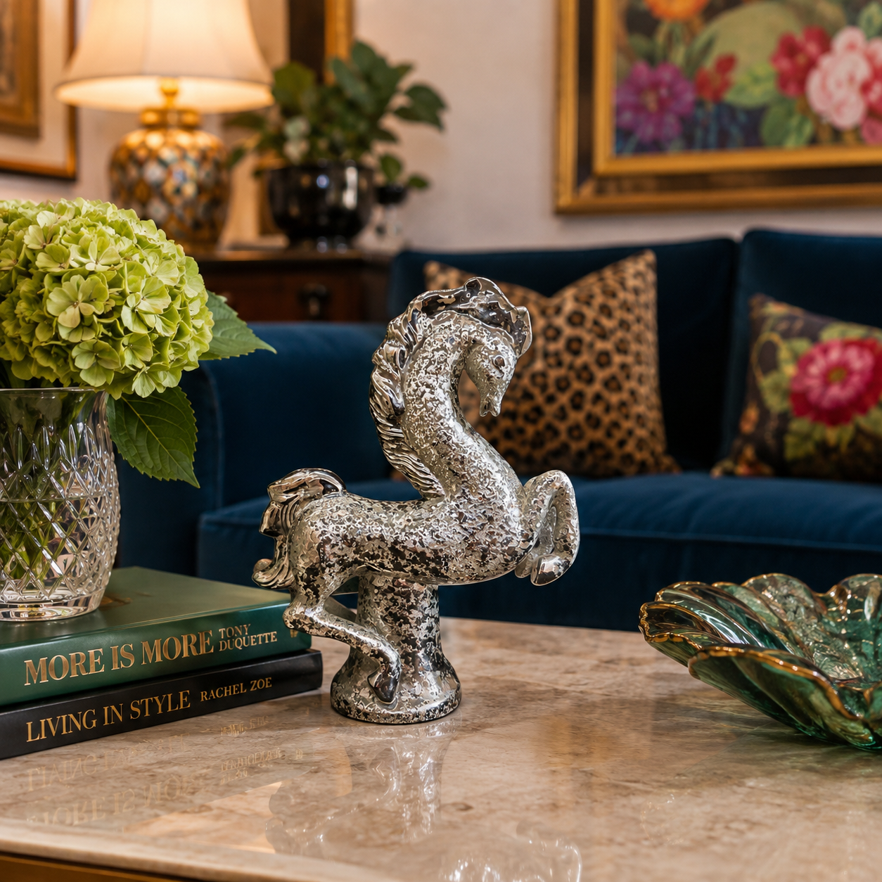 Vintage Sascha Brastoff "Crushed Diamonds" Horse Figurine