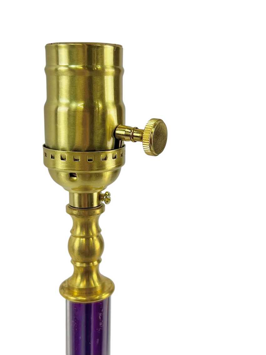 Audrey - Royal Purple Candlestick Lamp