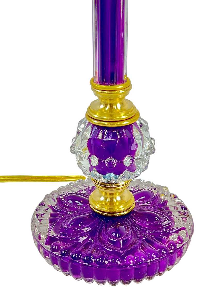 Audrey - Royal Purple Candlestick Lamp