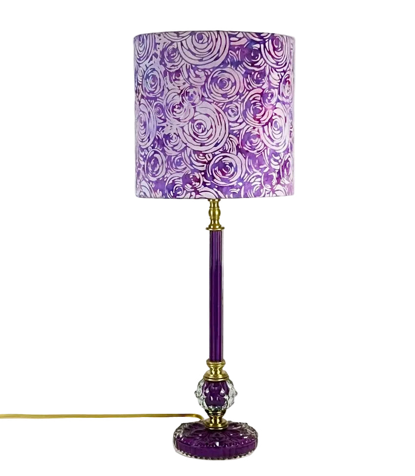 Audrey - Royal Purple Candlestick Lamp