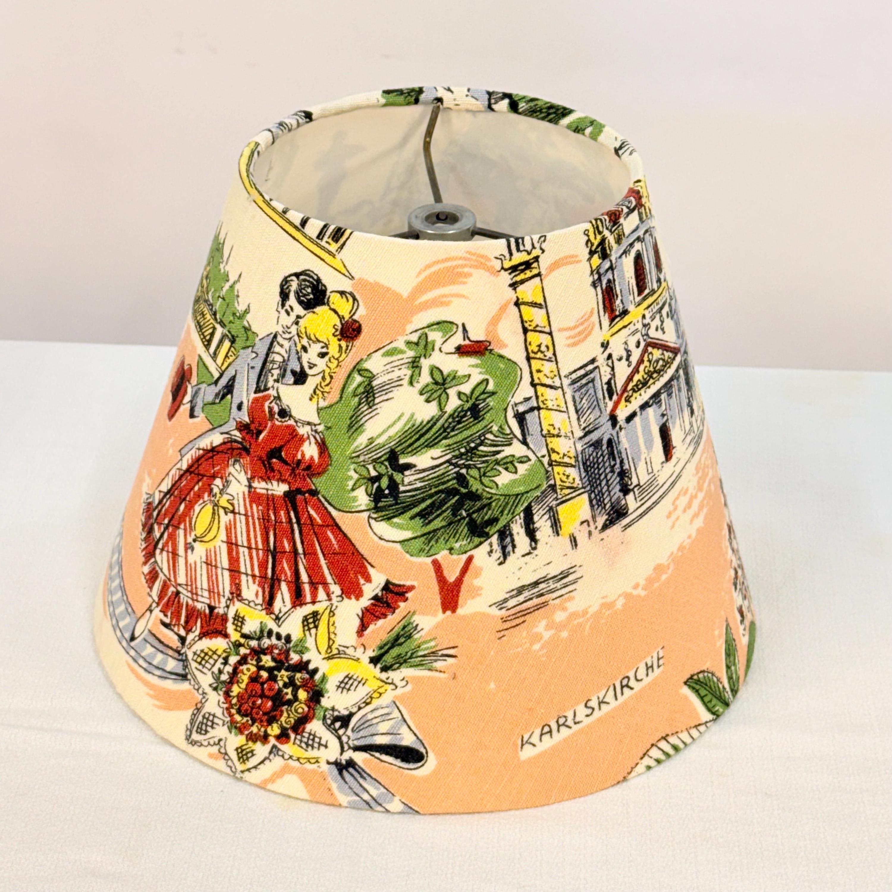 Small Empire Shade in Vintage German Textile