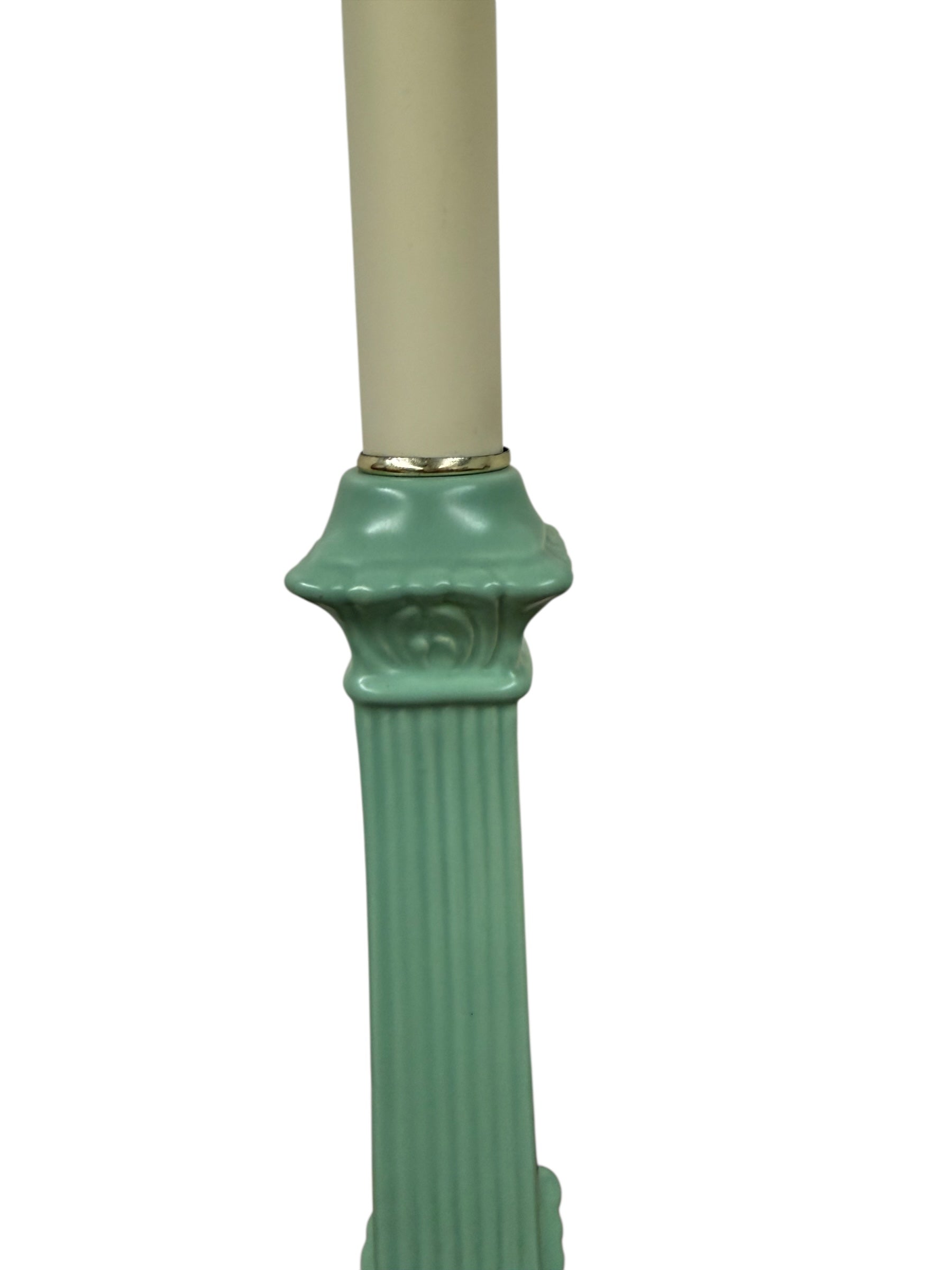Tall Green Candlestick Lamp