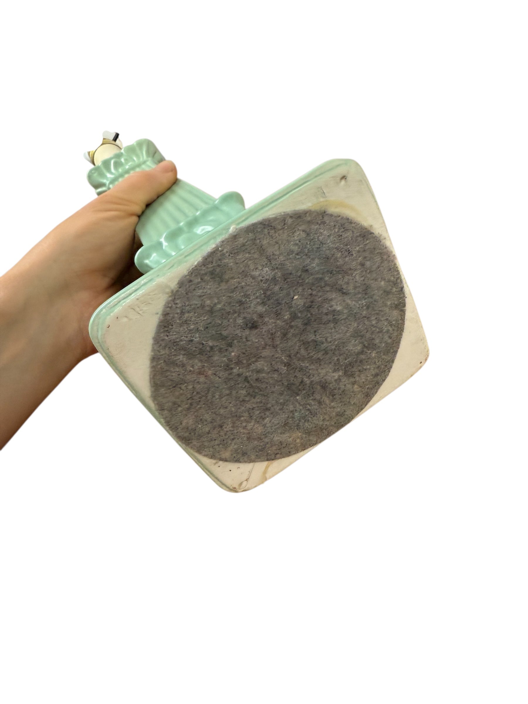 Tall Green Candlestick Lamp