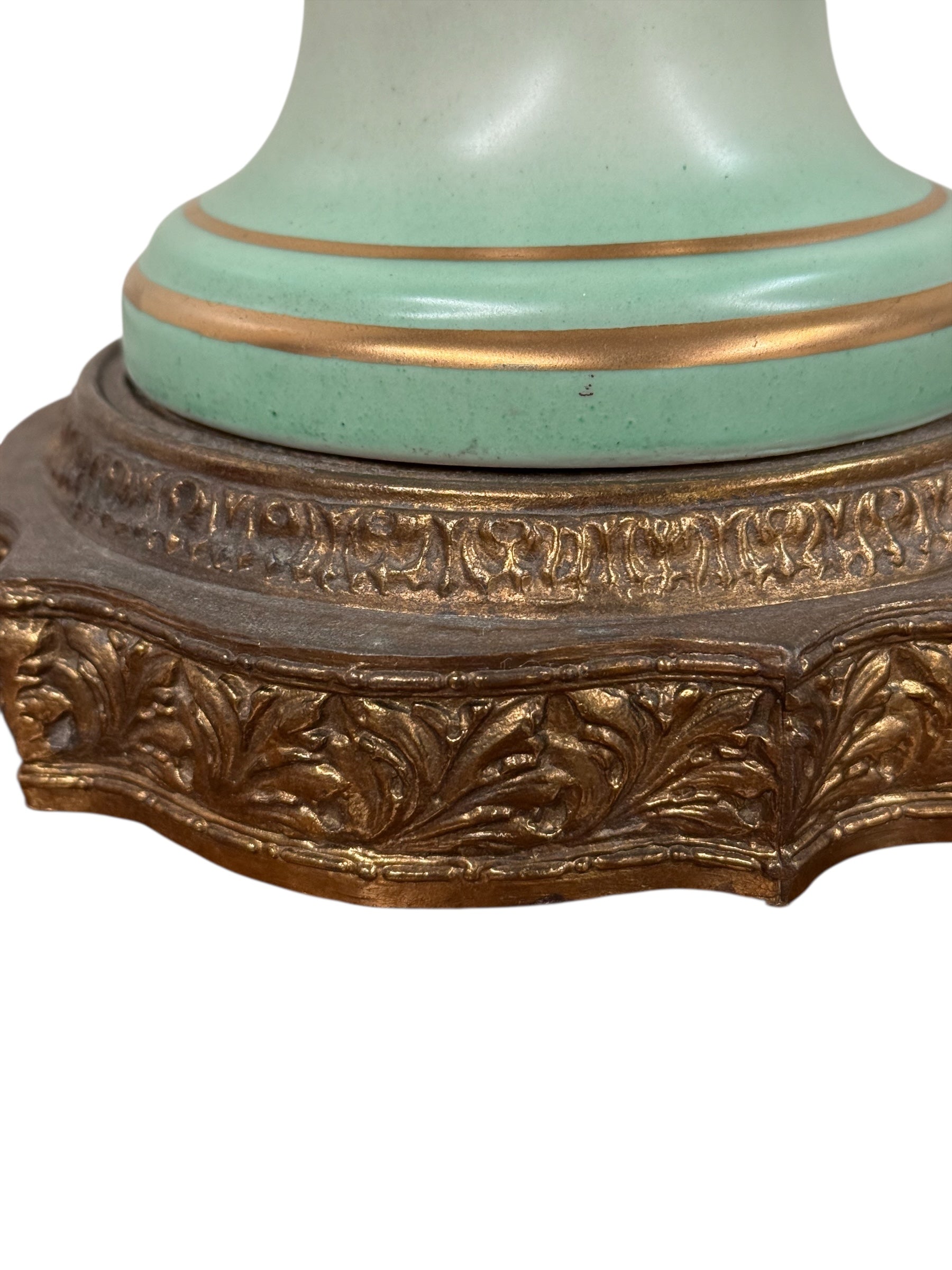 Green Ceramic Urn Lamp