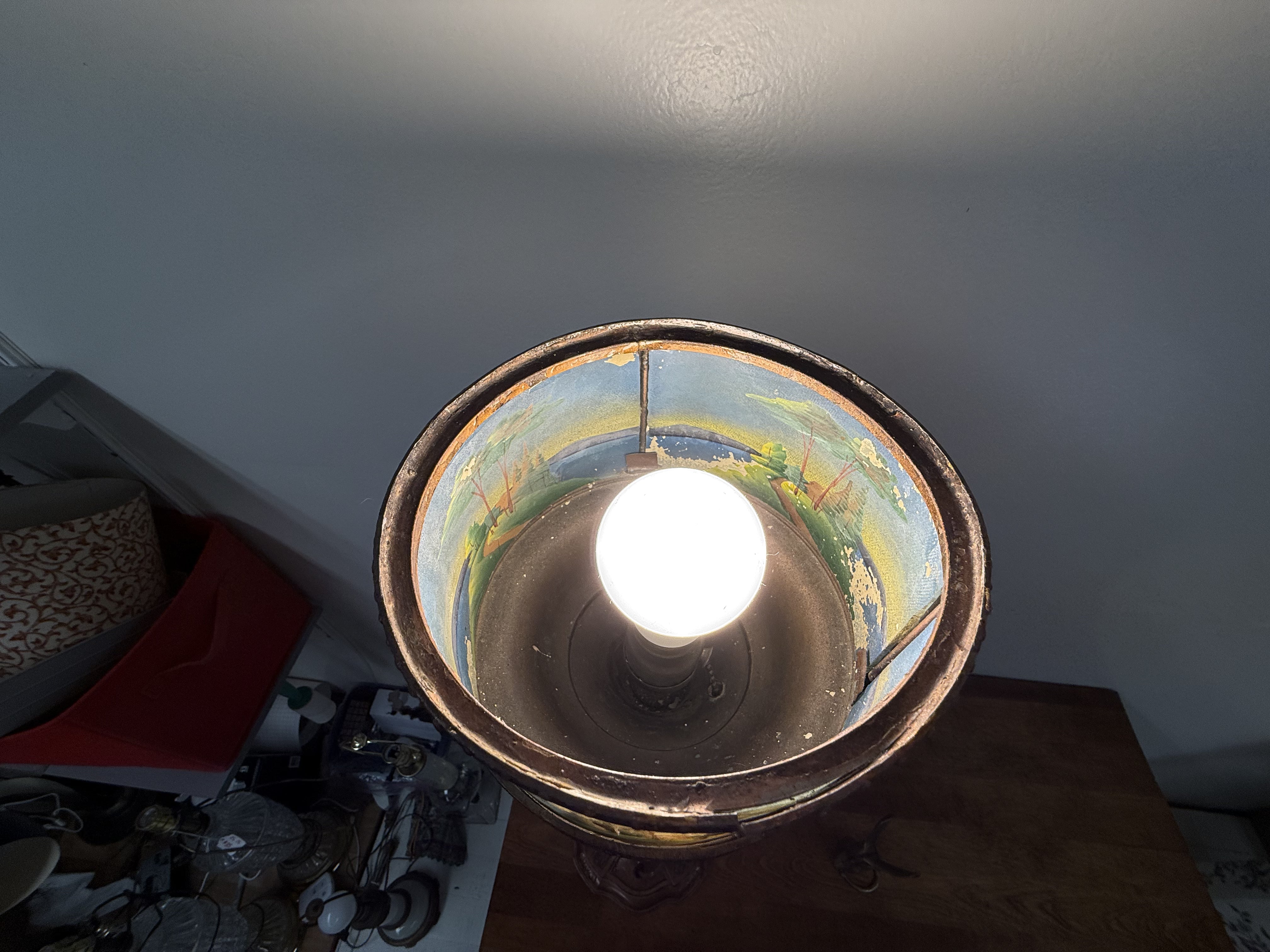 Reverse Painted Lamp