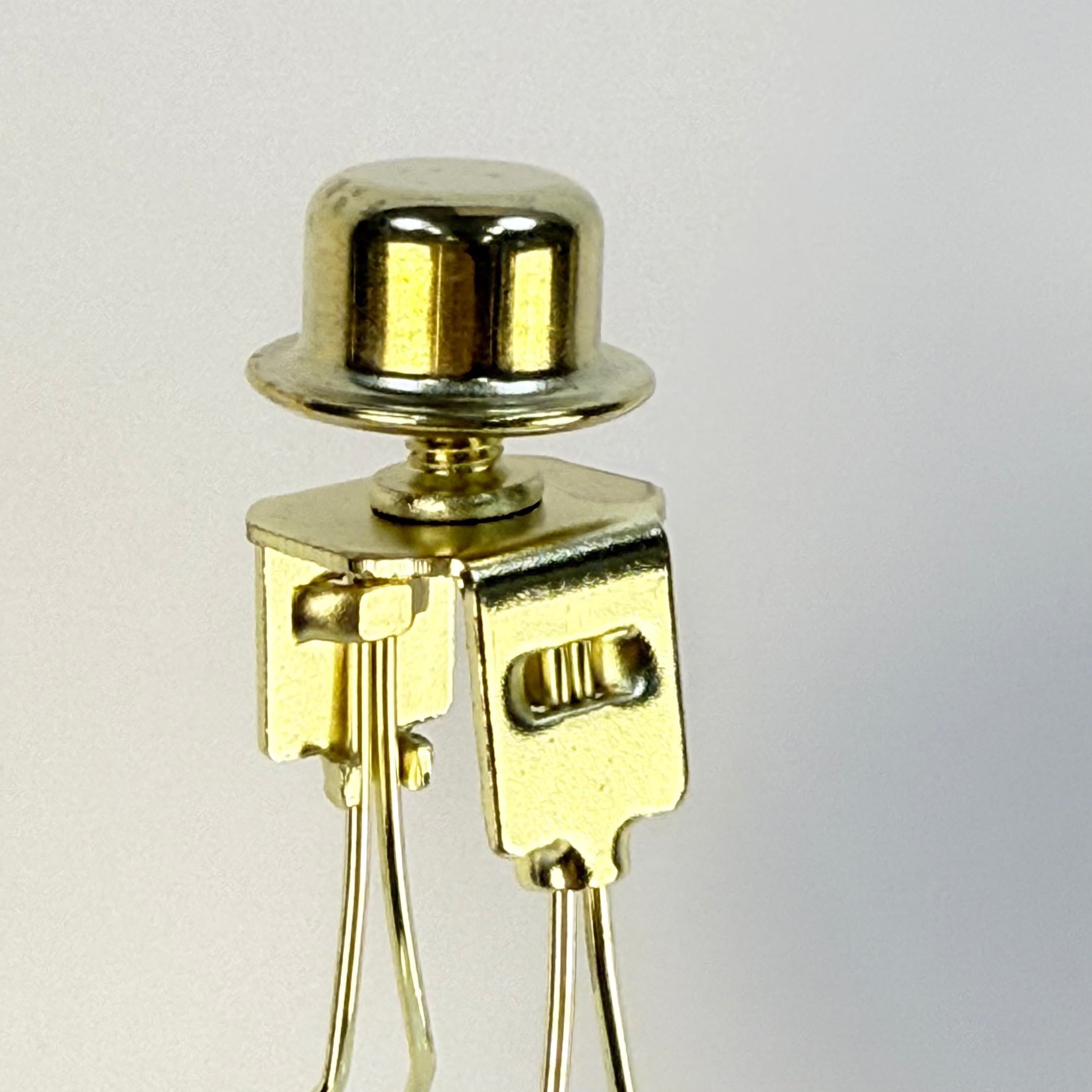 Pair of MCM Tan and Gold Ceramic Lamps