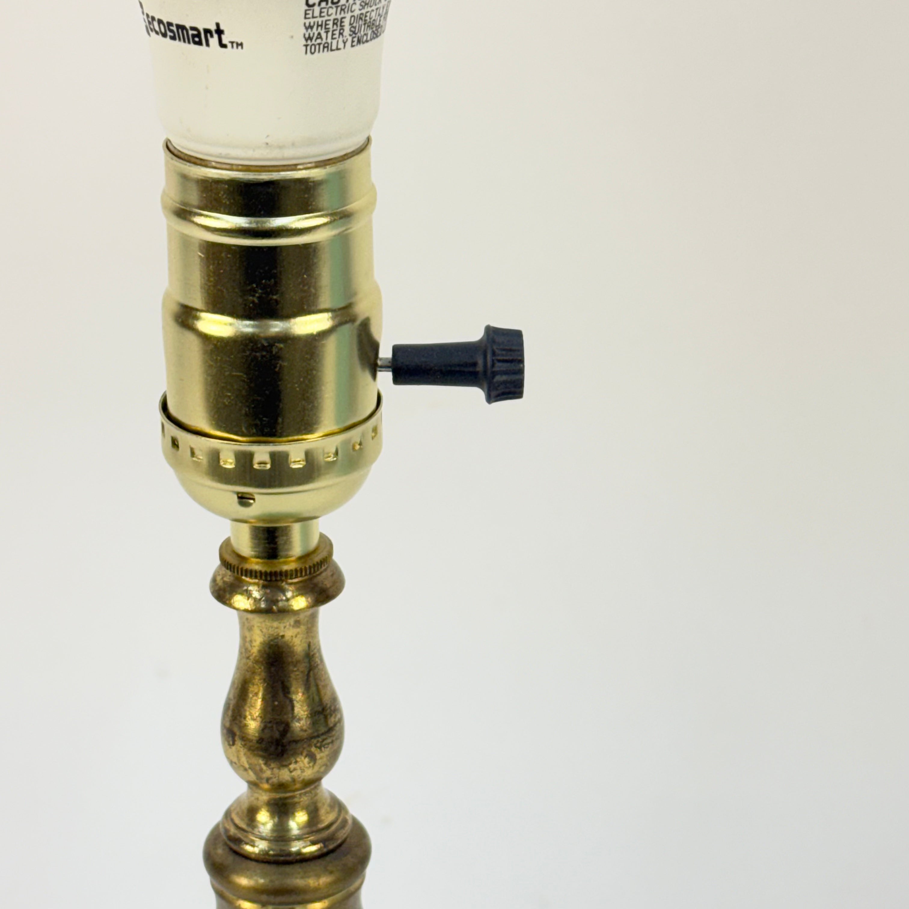 Small Green Painted Glass Lamp