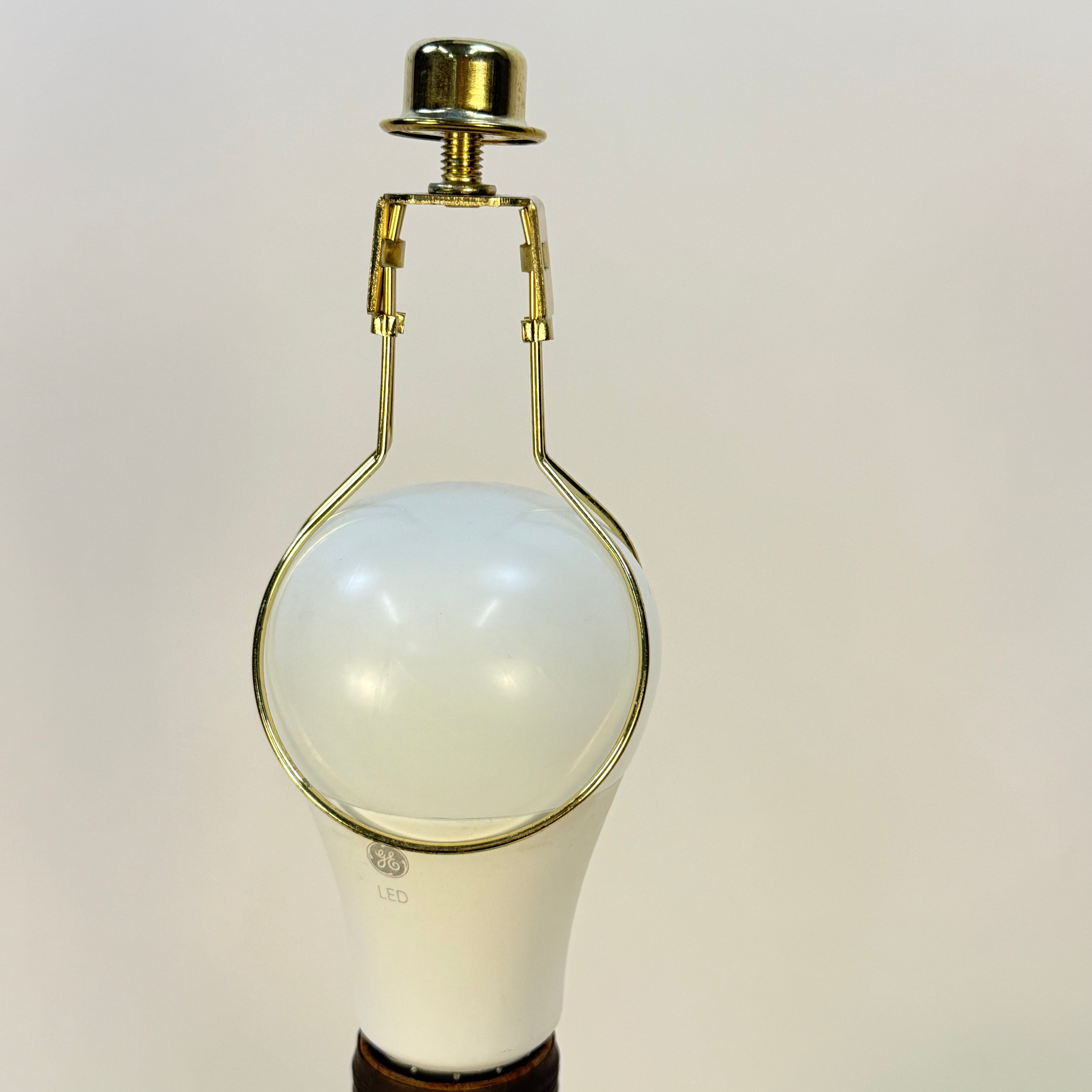 Emerald Green Thumbprint Glass Lamp