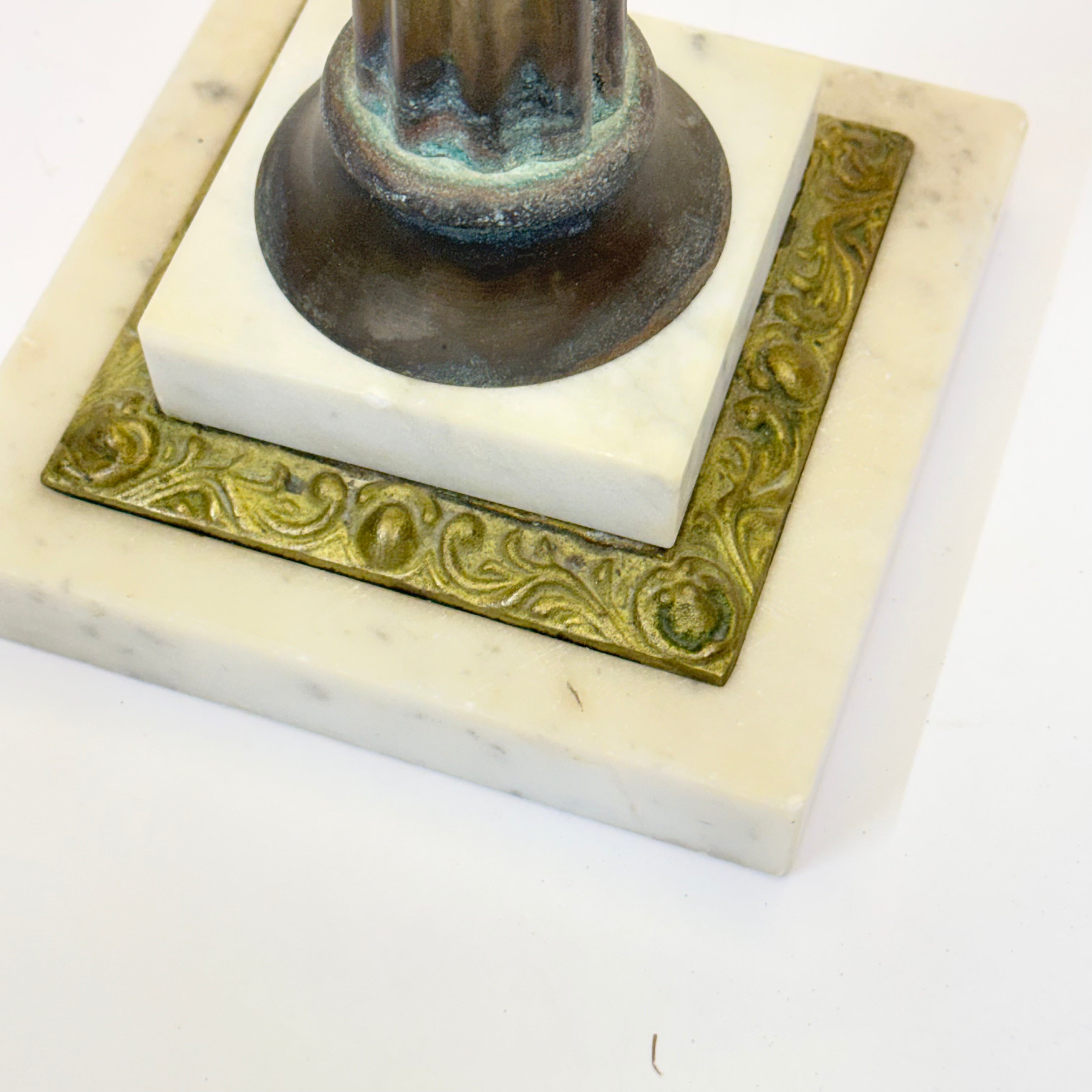 Emerald Green Thumbprint Glass Lamp