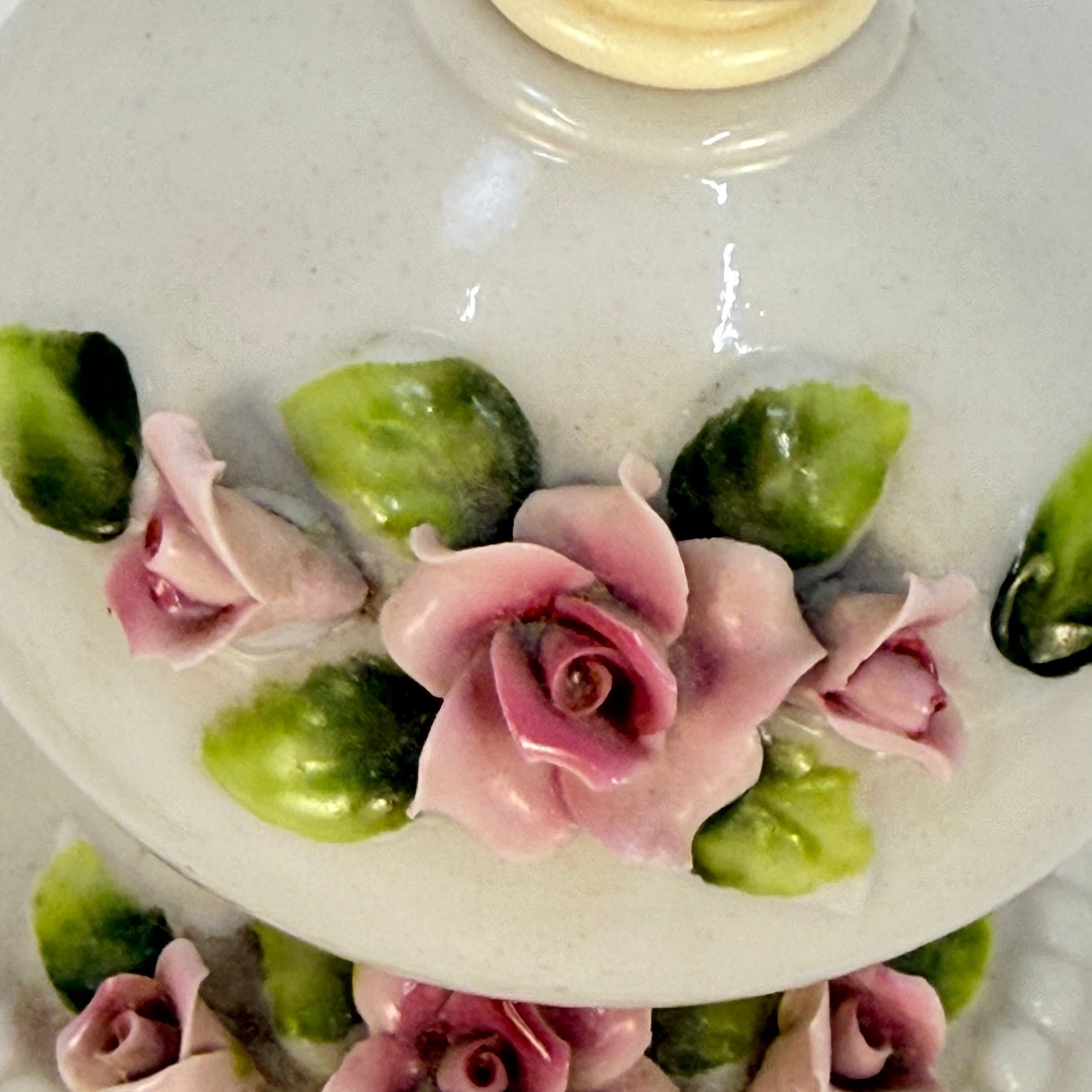 Japanese Ceramic Floral Lamp