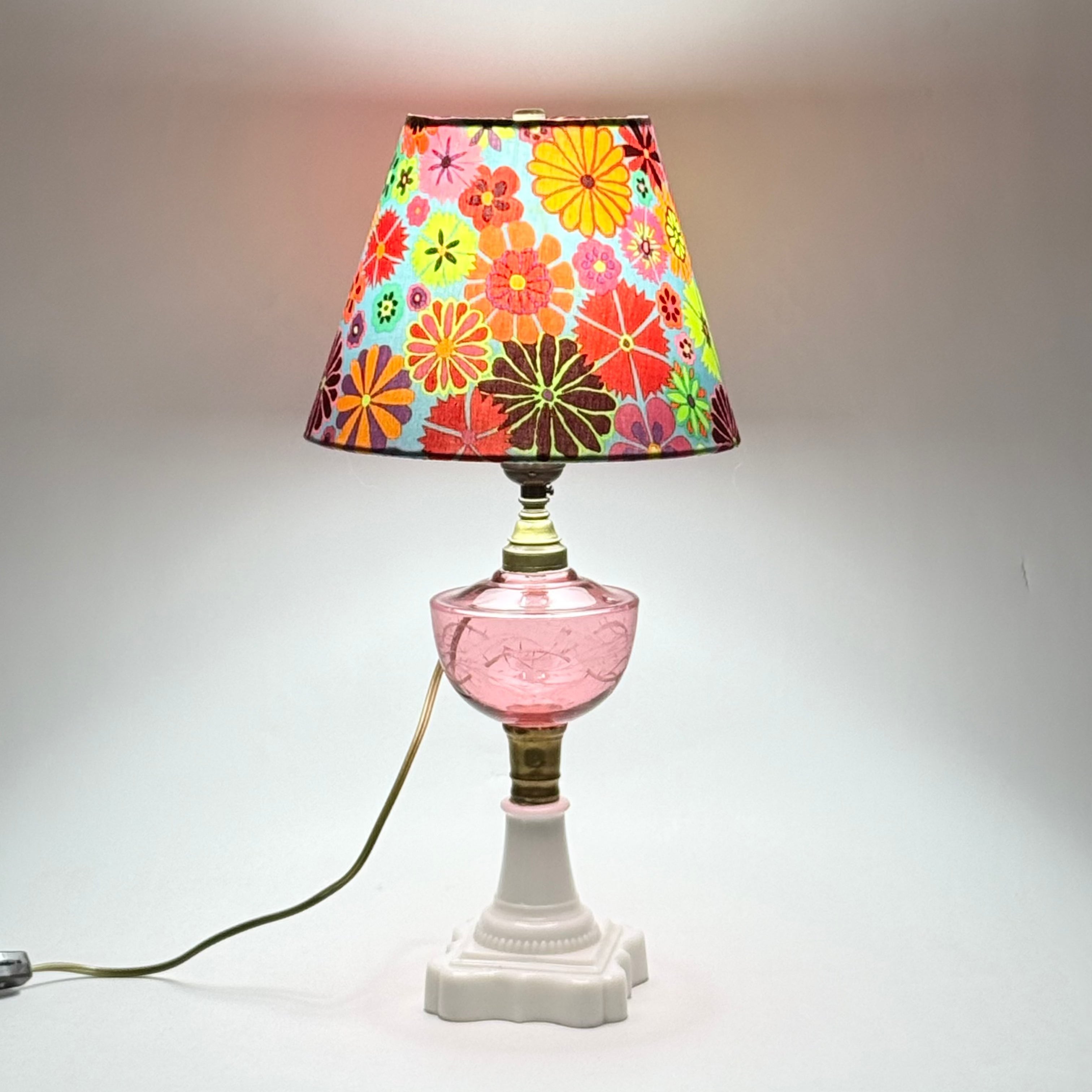 Small Cone Shade in Folk Flower Fabric by Kaffe Fassettt