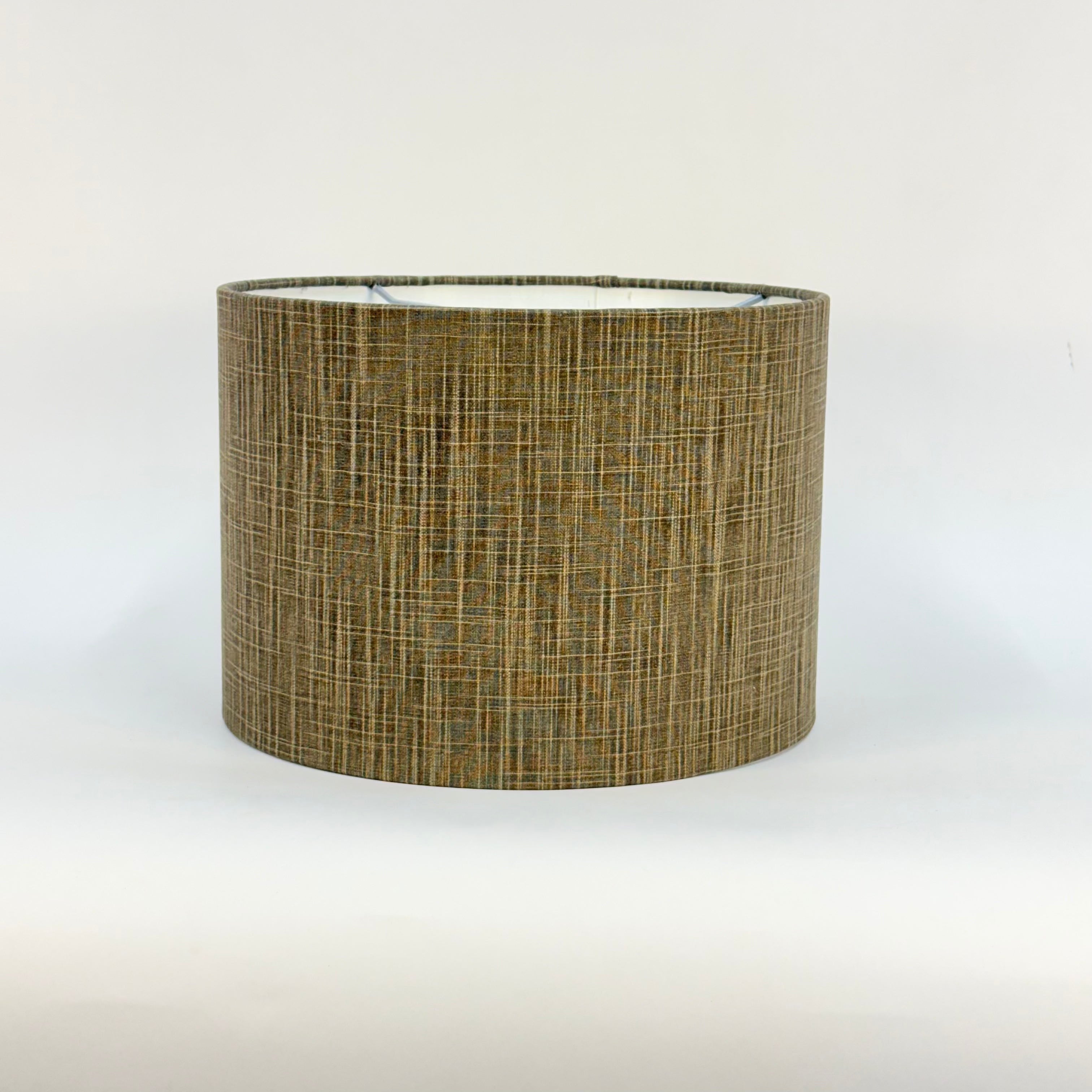 Dark Beige Woven - 12 inch Drum Shade