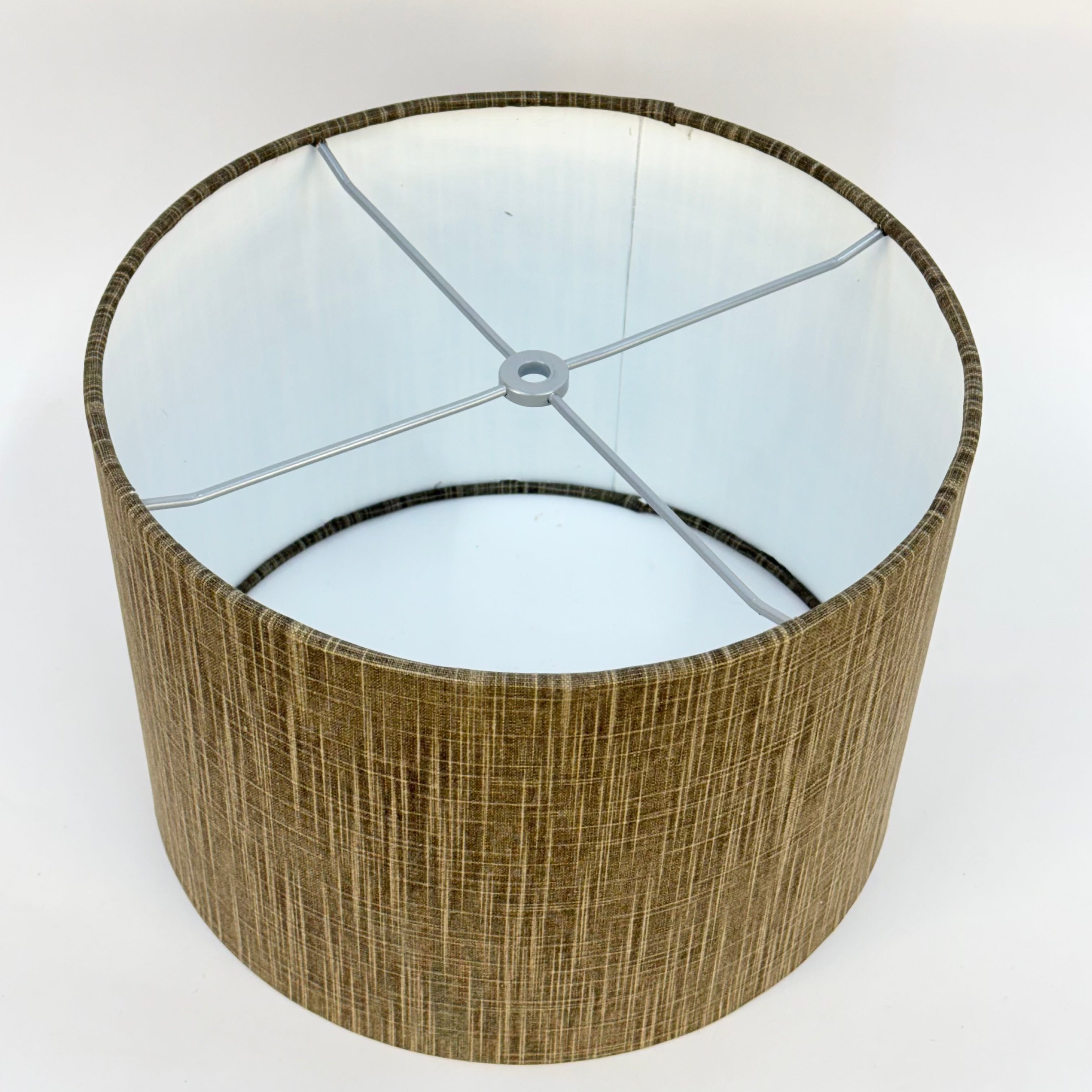 Dark Beige Woven - 12 inch Drum Shade