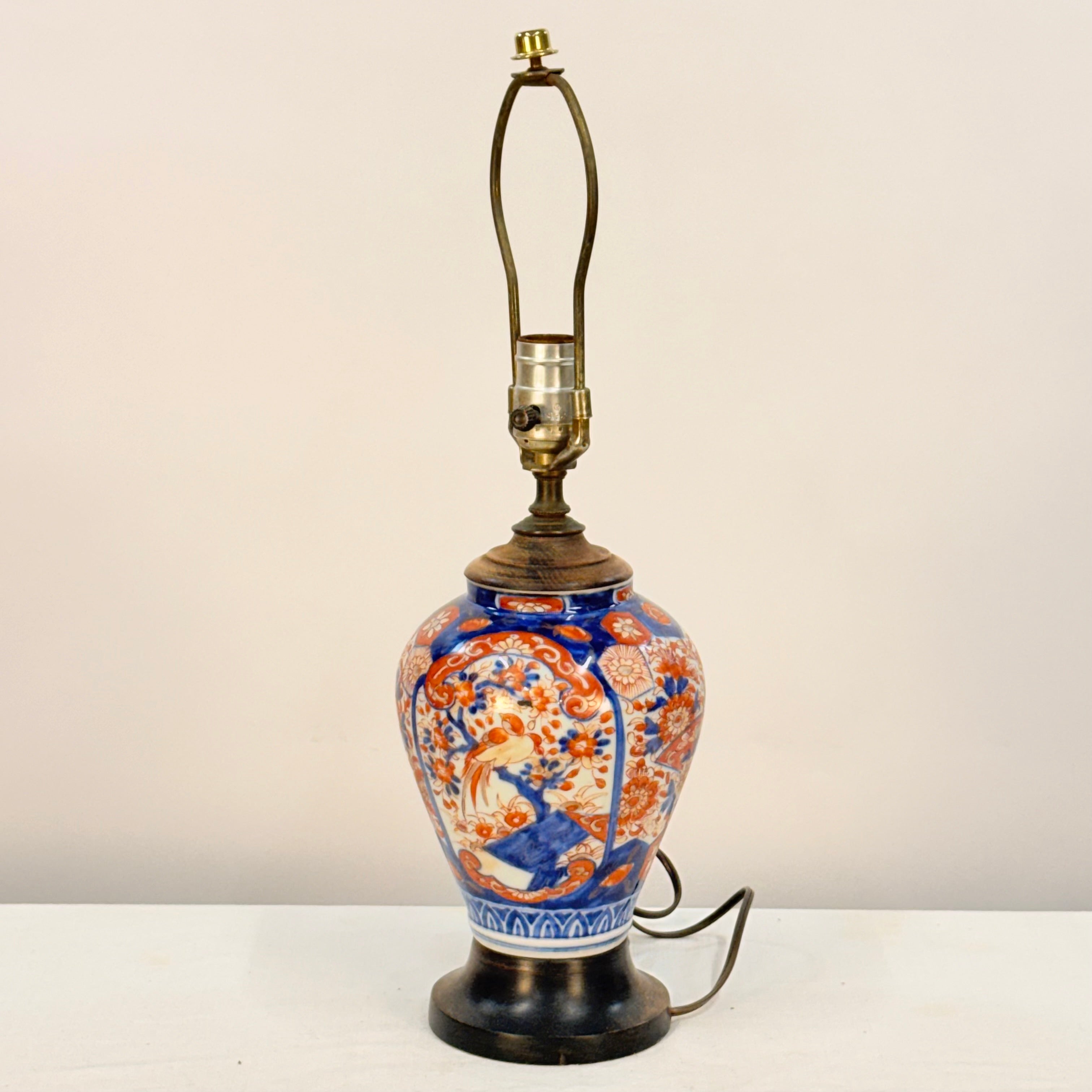 Antique Japanese Imari Vase Lamp