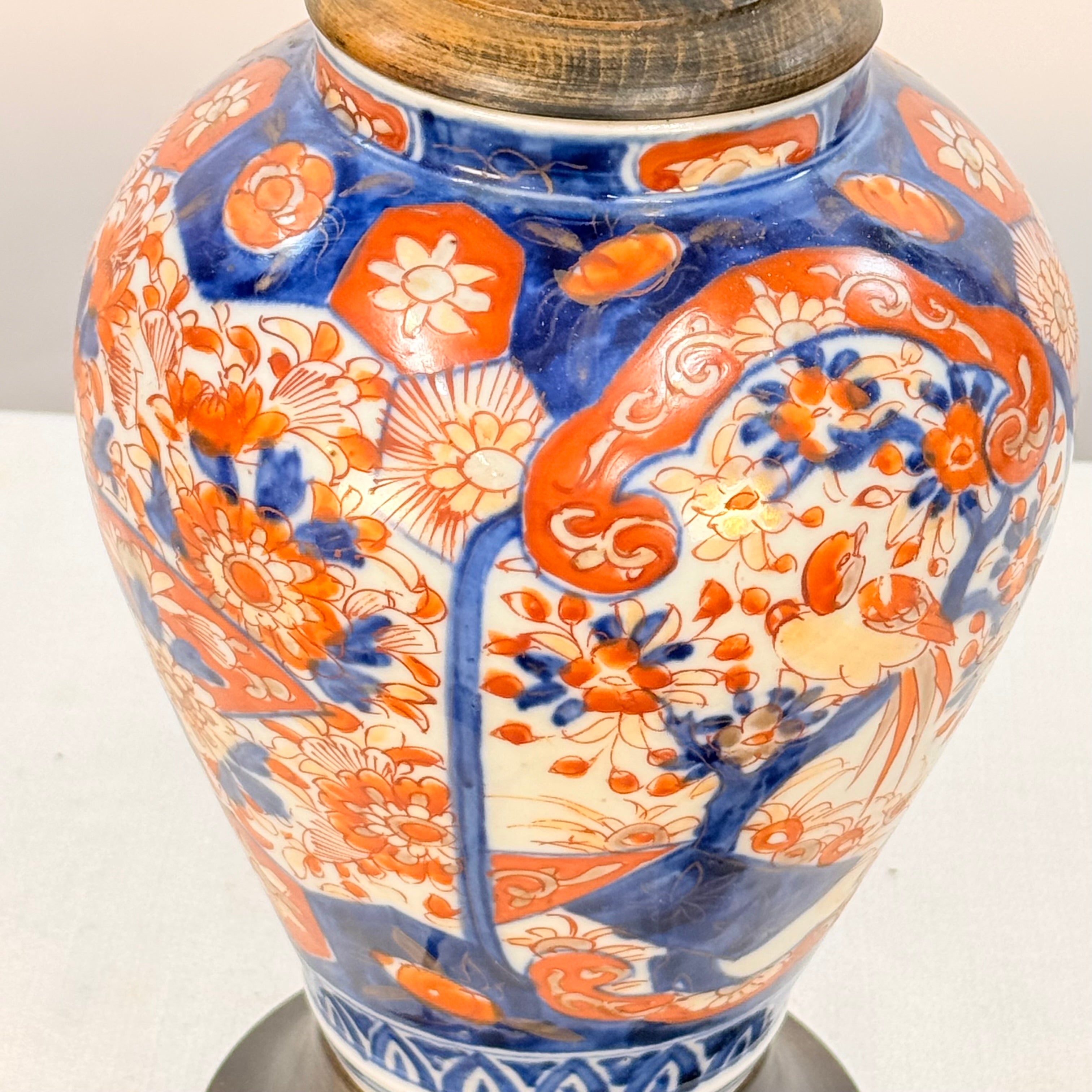 Antique Japanese Imari Vase Lamp
