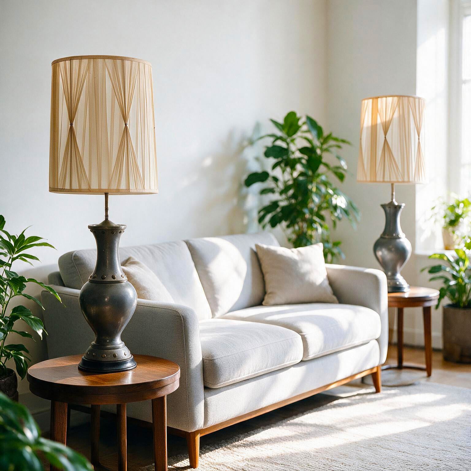 Industrial MCM Monumental Large Lamps, Oversized Monumental Lamps, Vintage Retro Industrial Lamps