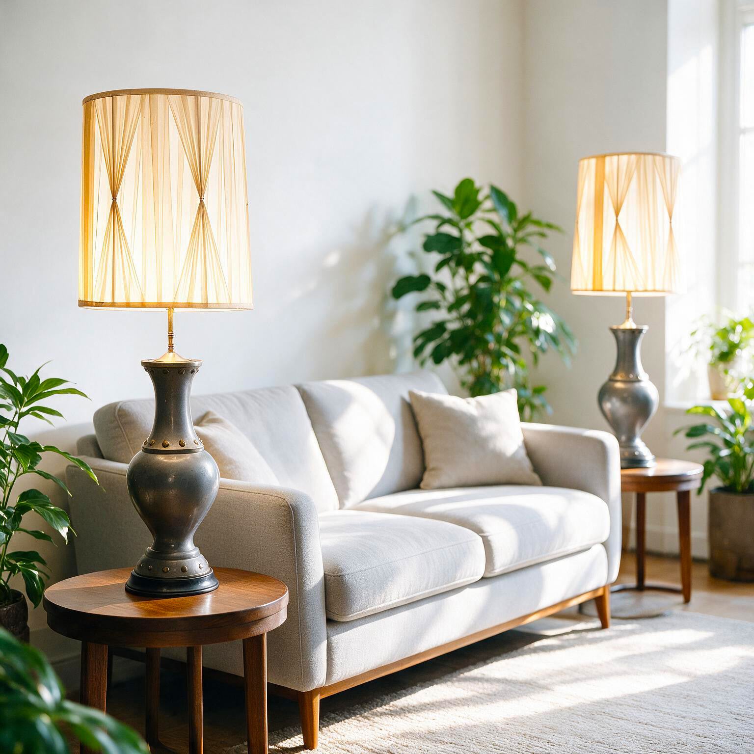 Industrial MCM Monumental Large Lamps, Oversized Monumental Lamps, Vintage Retro Industrial Lamps