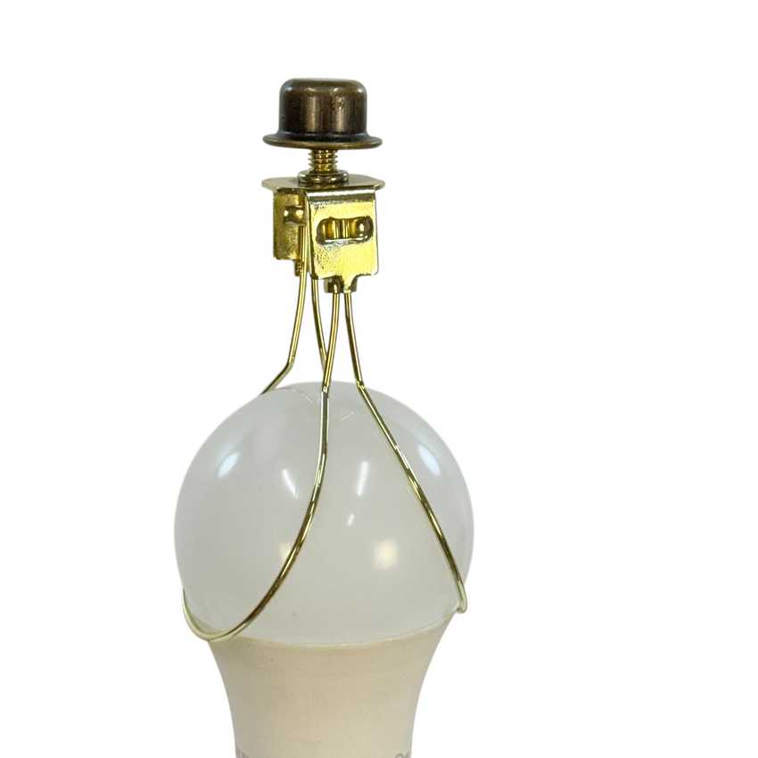 Vintage Light Blue Floral Ceramic Table Lamp, Raised Iris Ginger Jar Lamp, 19.25 Inch Accent Lamp, Grandmillennial Chinoiserie Lighting