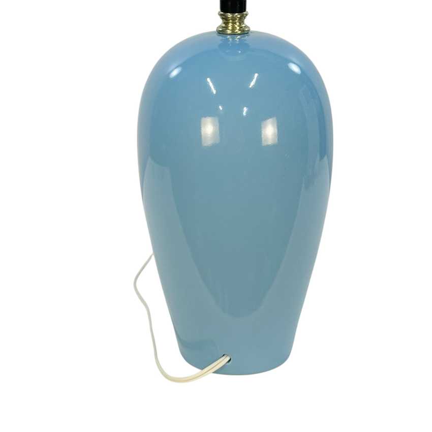Vintage Light Blue Floral Ceramic Table Lamp, Raised Iris Ginger Jar Lamp, 19.25 Inch Accent Lamp, Grandmillennial Chinoiserie Lighting