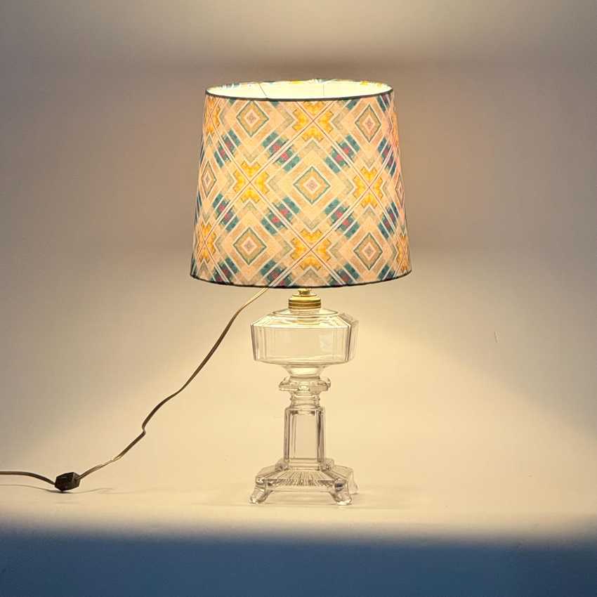 Geometric Print Cotton Empire Lampshade - Available in Multiple Sizes